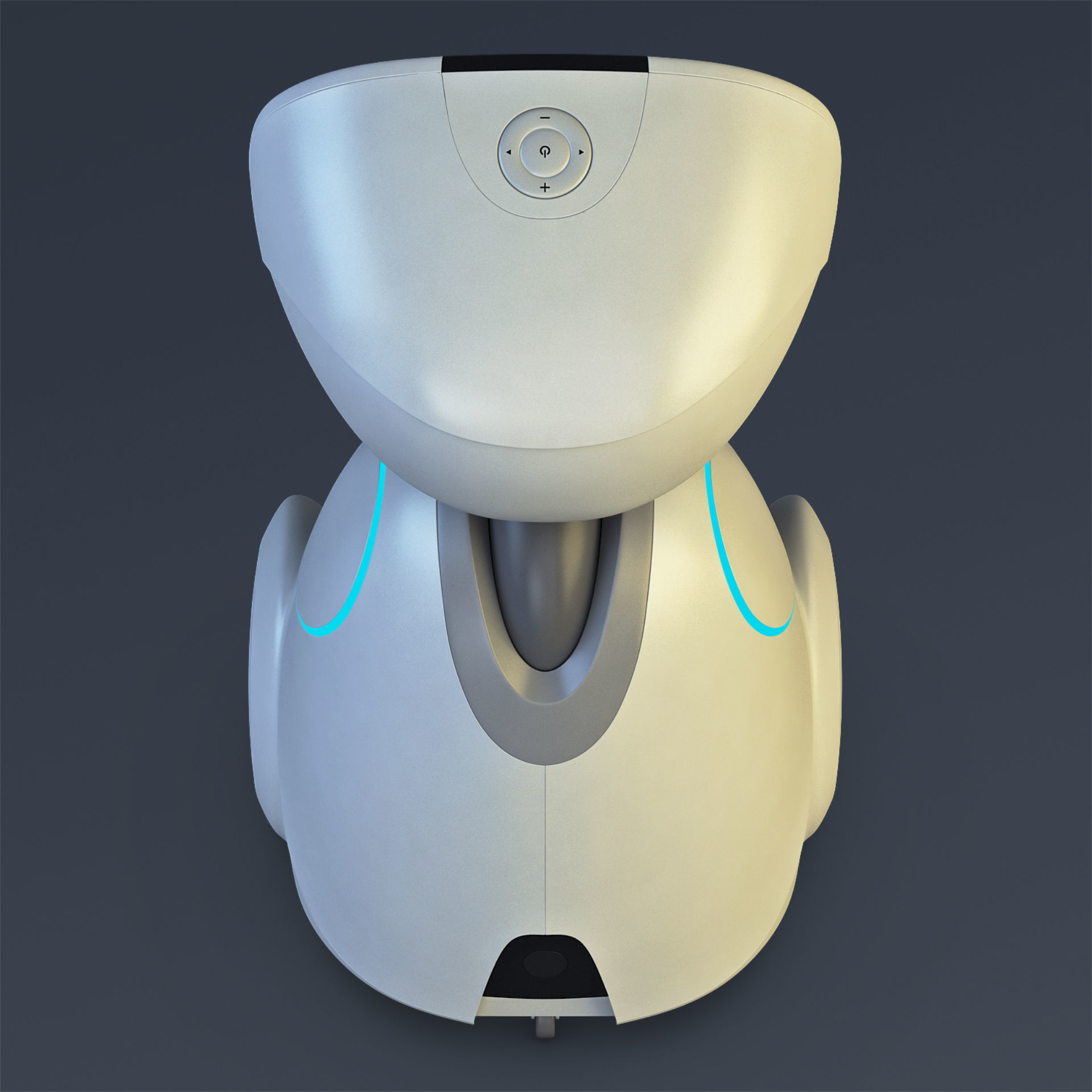 Buddy Robot White M 1 3D model_13