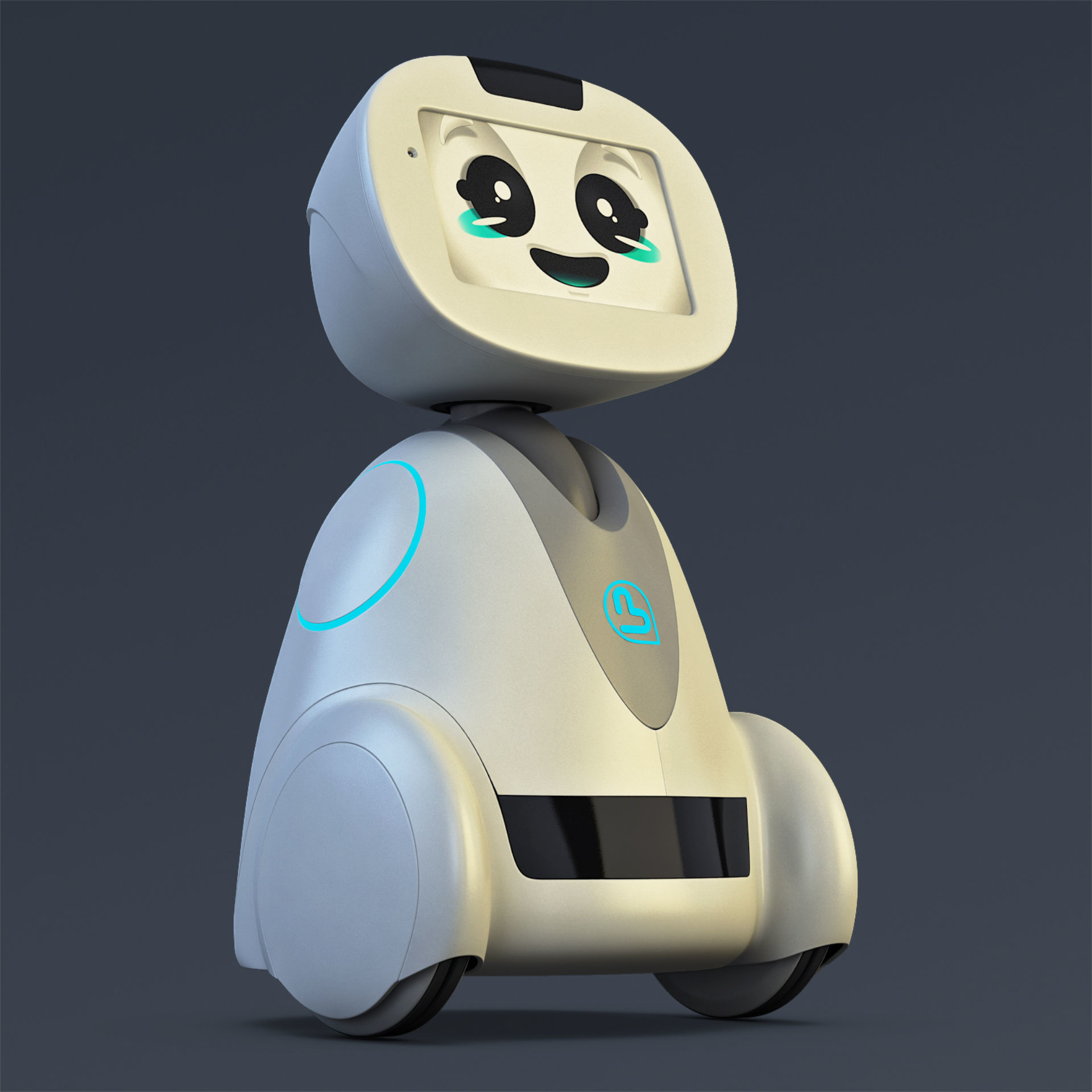 Buddy Robot White M 1 3D model_17
