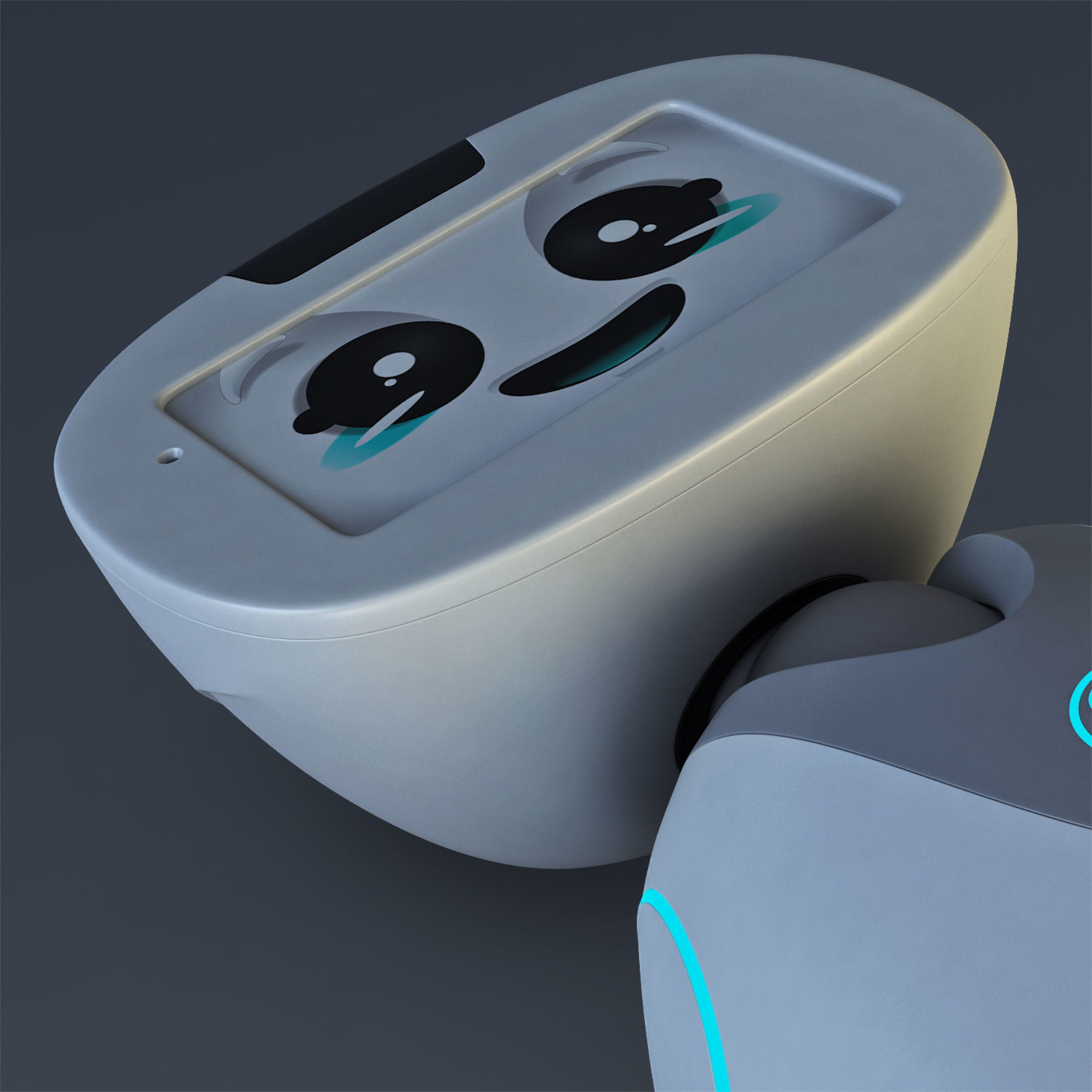 Buddy Robot White M 1 3D model_27