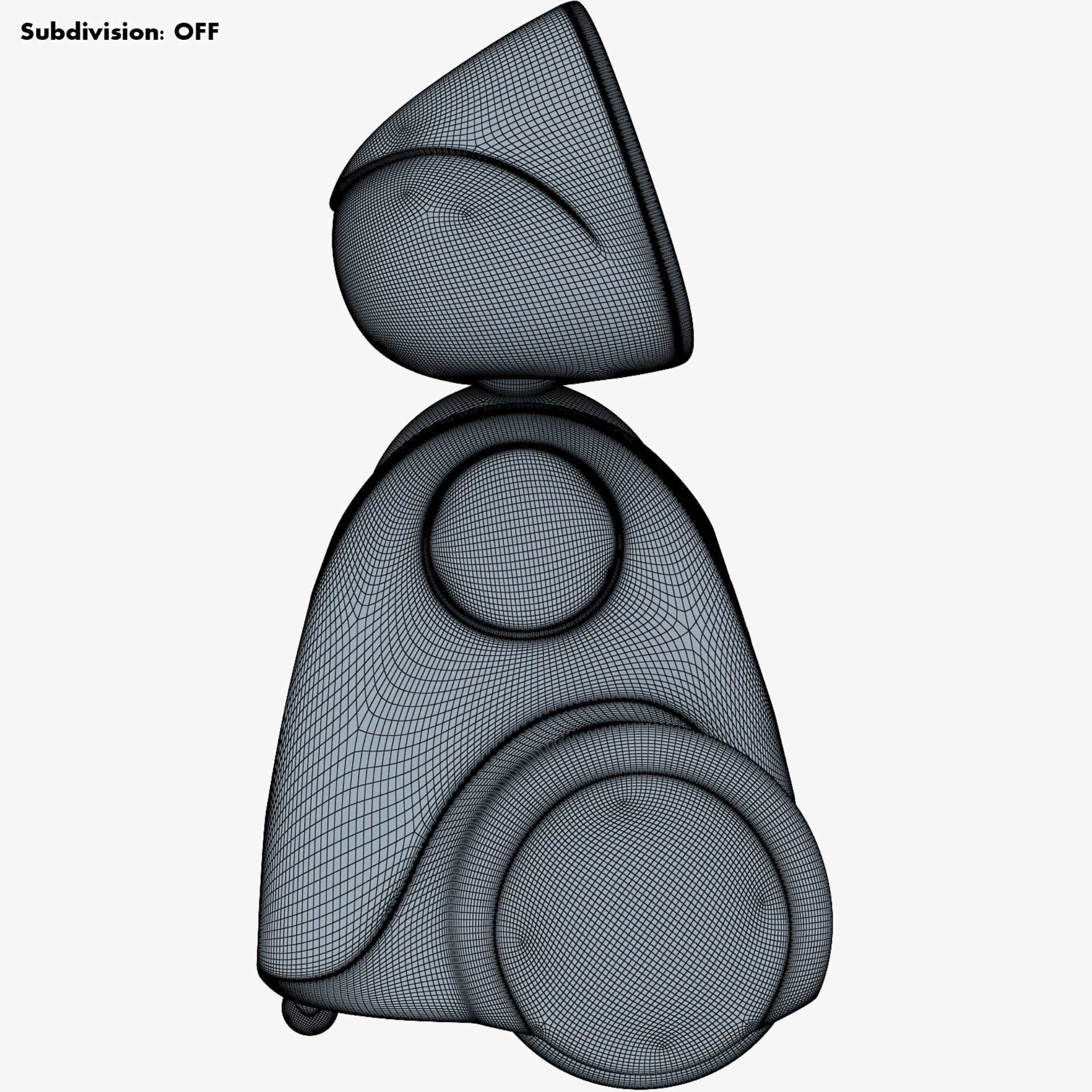 Buddy Robot White M 1 3D model_37