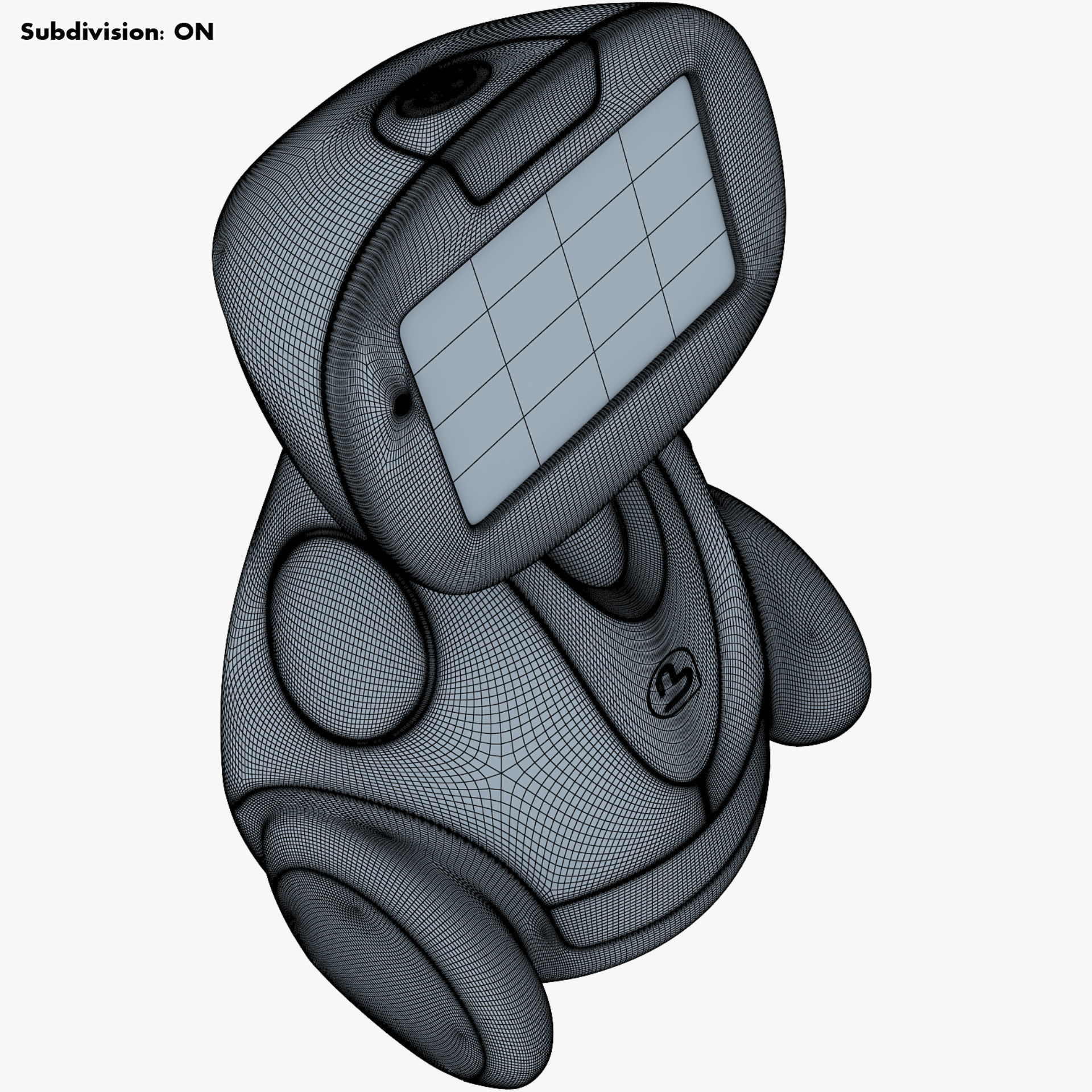 Buddy Robot White M 1 3D model_38
