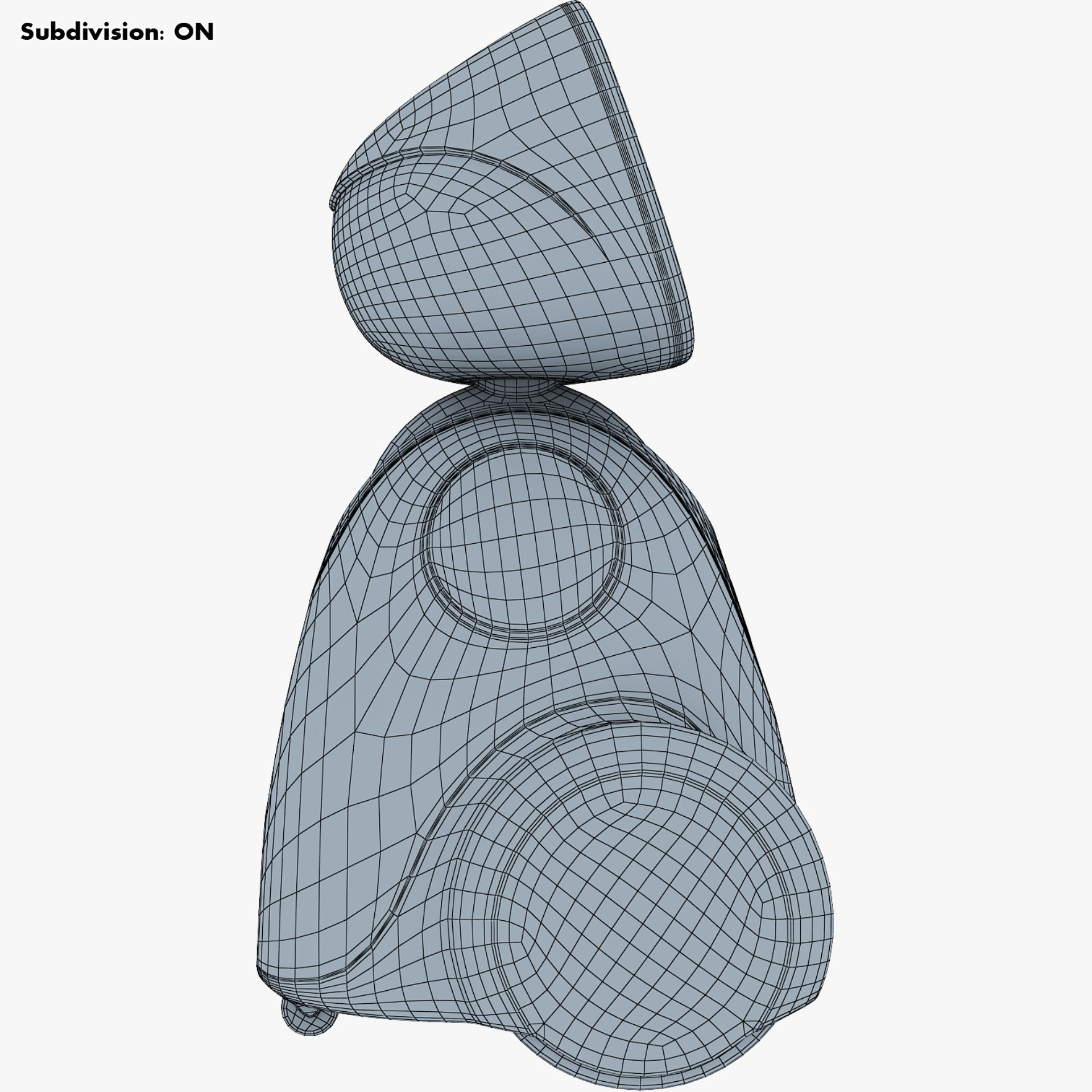 Buddy Robot White M 1 3D model_36