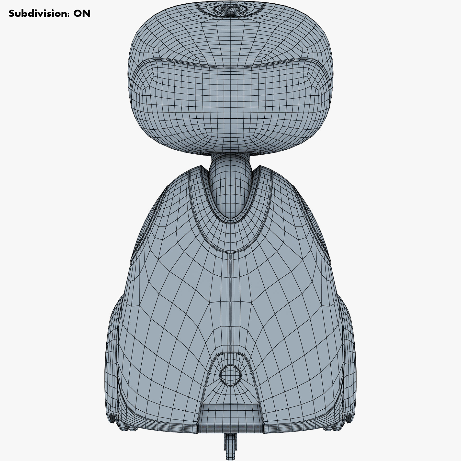 Buddy Robot White M 1 3D model_34