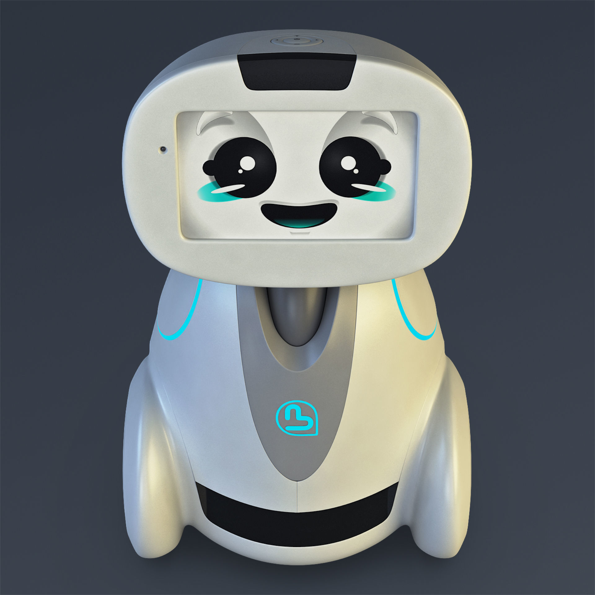 Buddy Robot White M 1 3D model_10