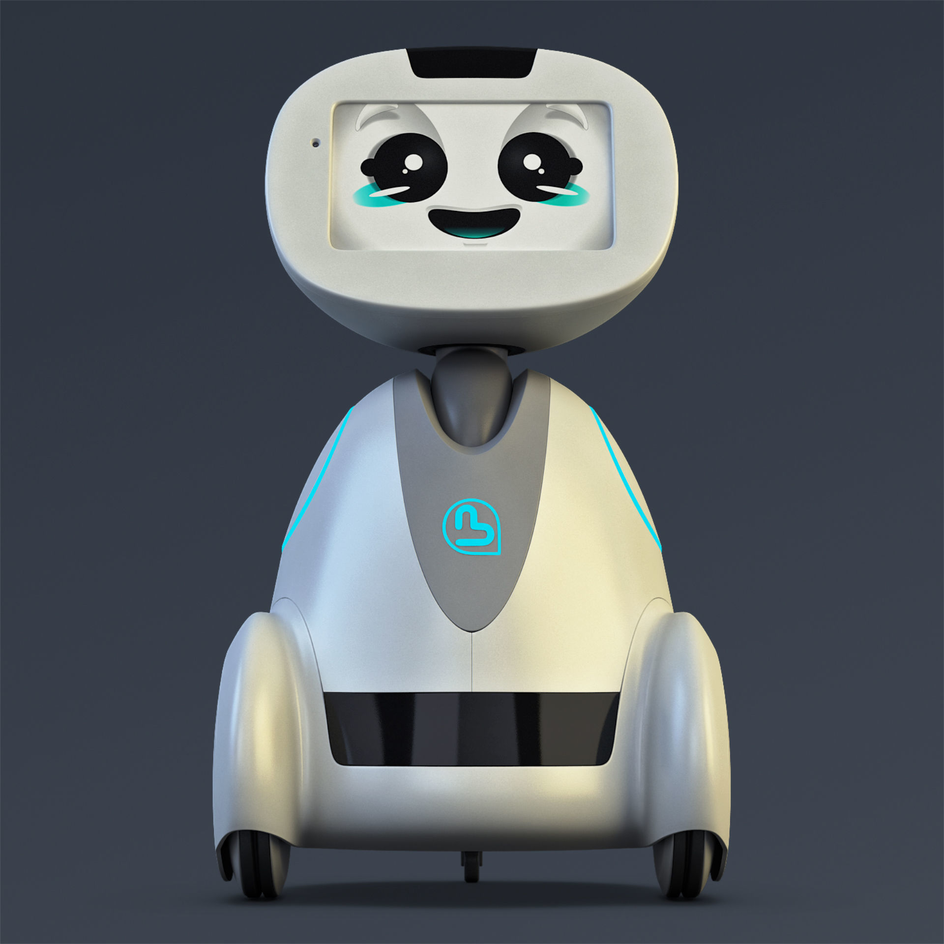 Buddy Robot White M 1 3D model_8