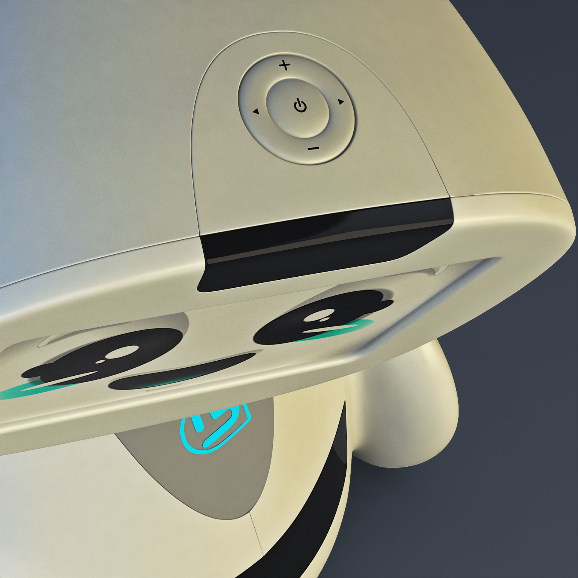 Buddy Robot White M 1 3D model_20