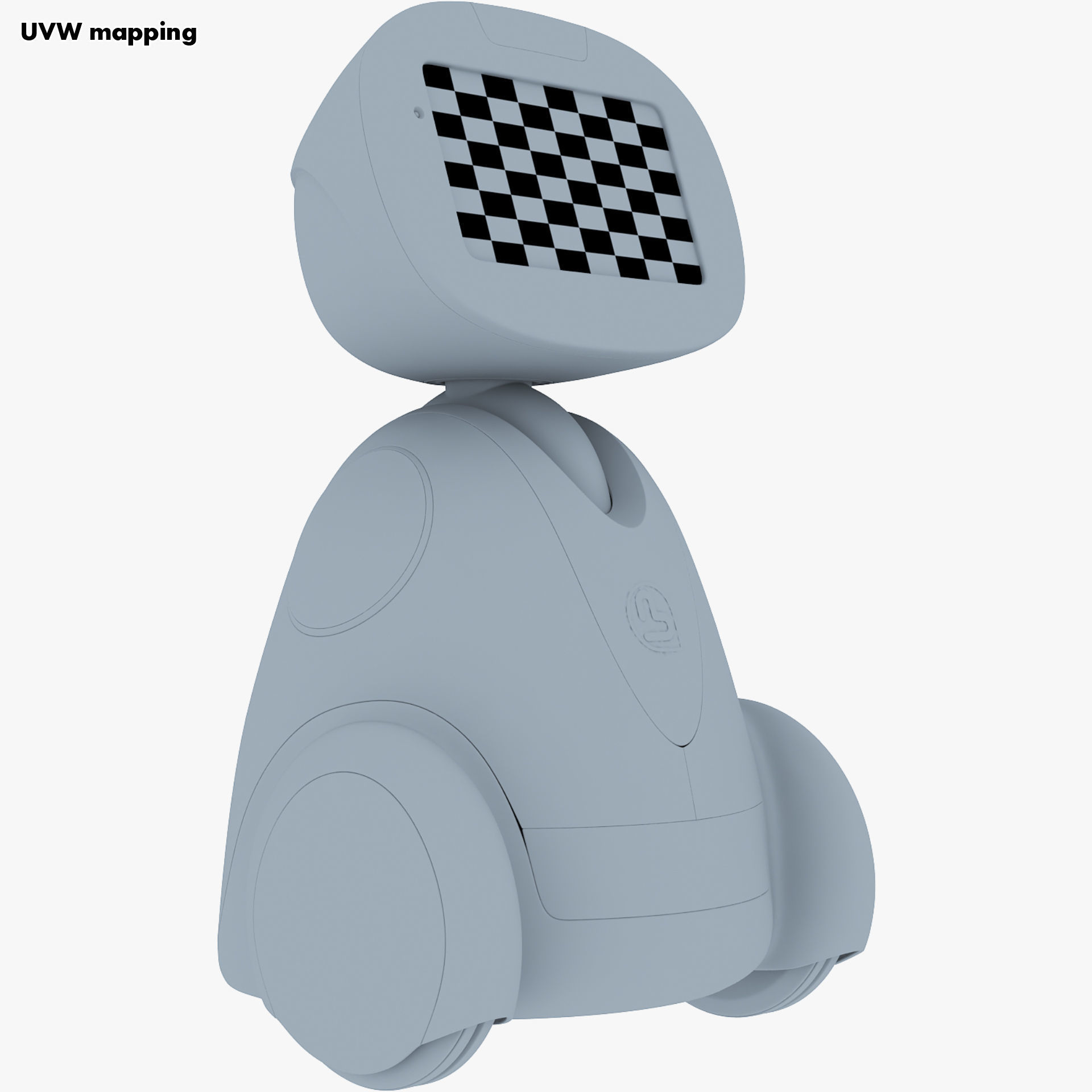 Buddy Robot White M 1 3D model_56