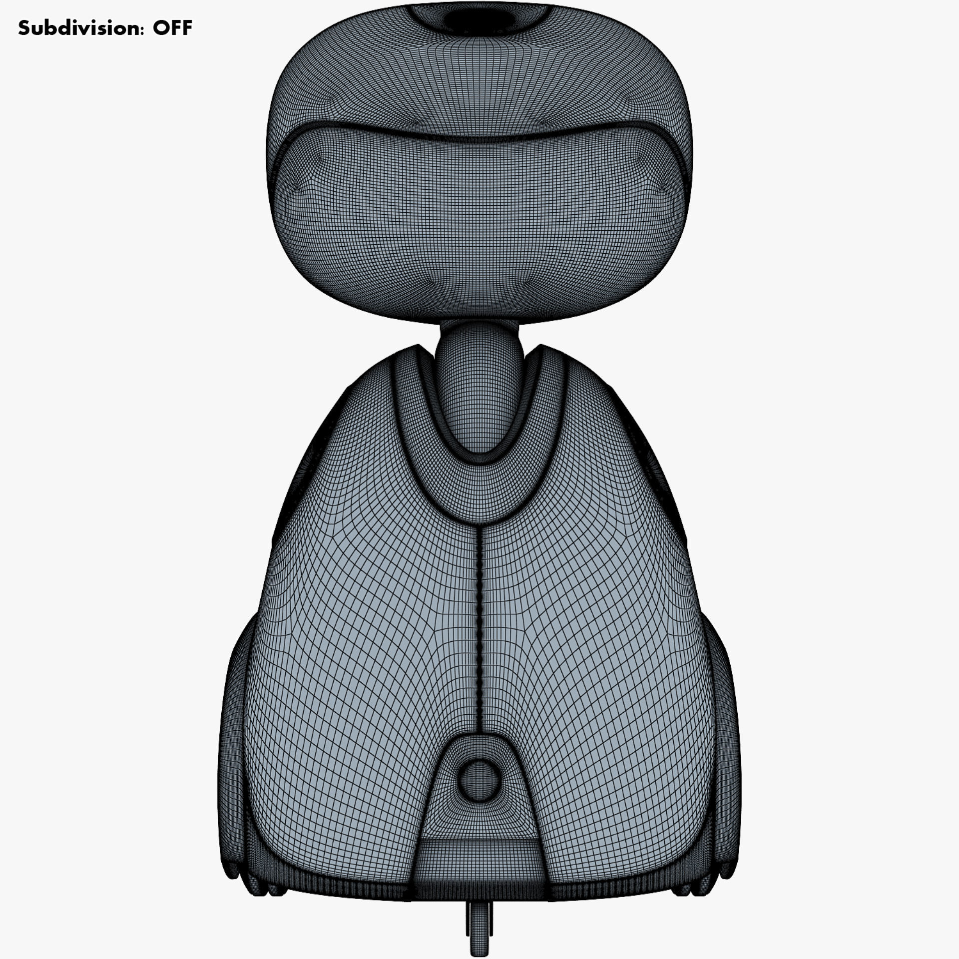 Buddy Robot White M 1 3D model_35