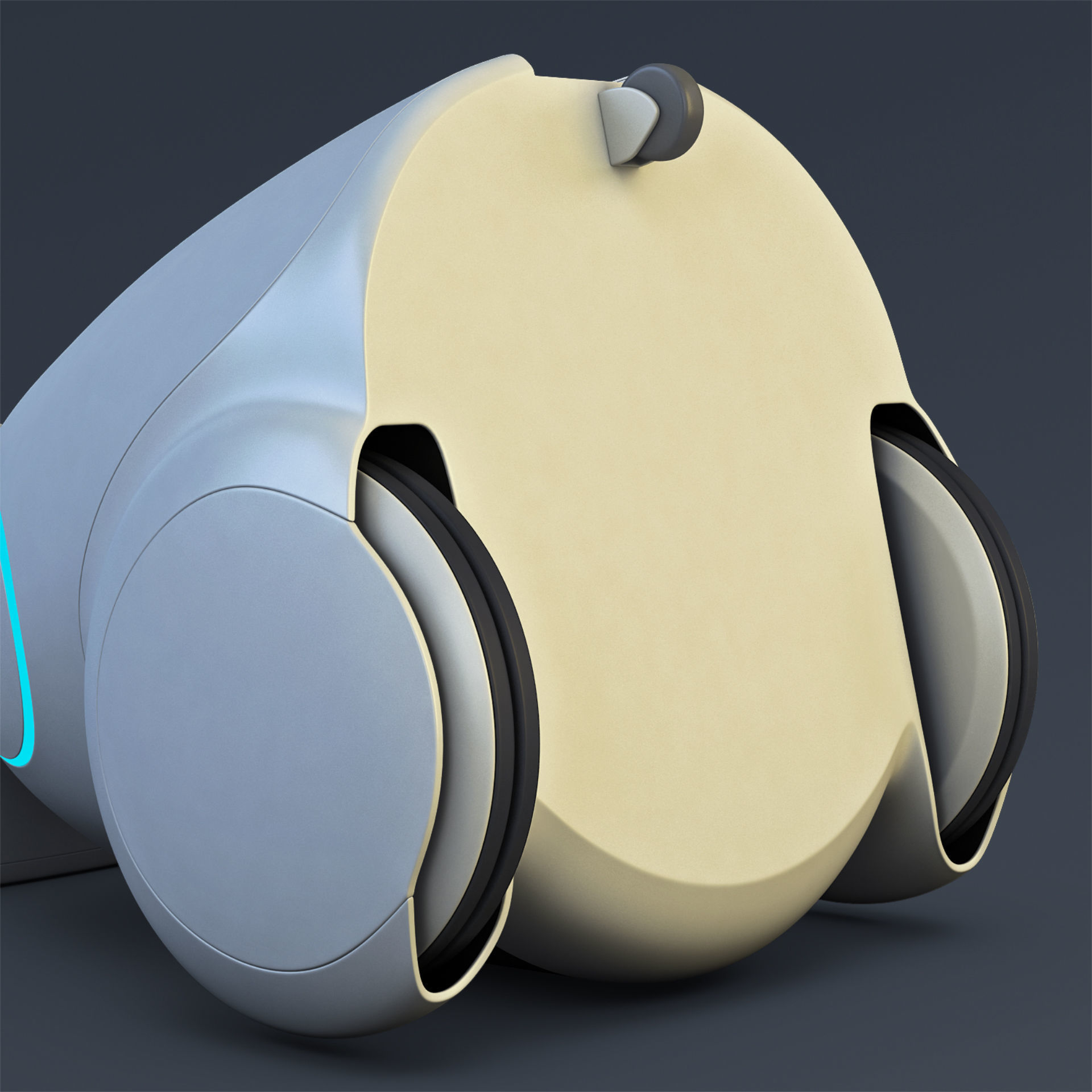 Buddy Robot White M 1 3D model_24