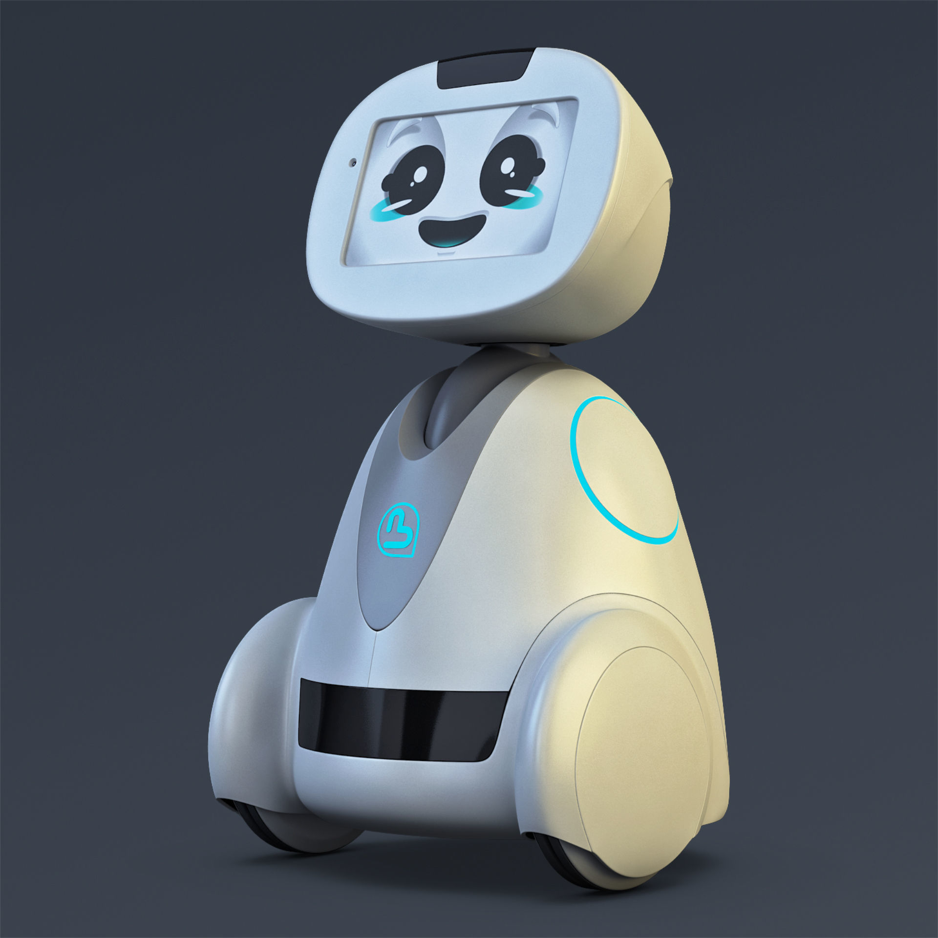 Buddy Robot White M 1 3D model_4