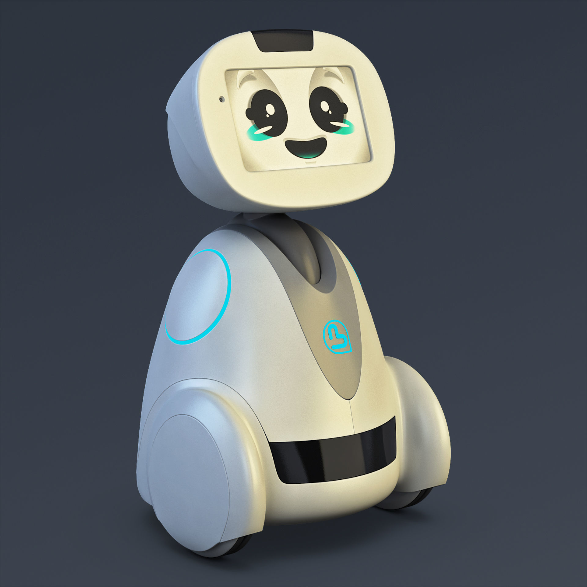 Buddy Robot White M 1 3D model_16