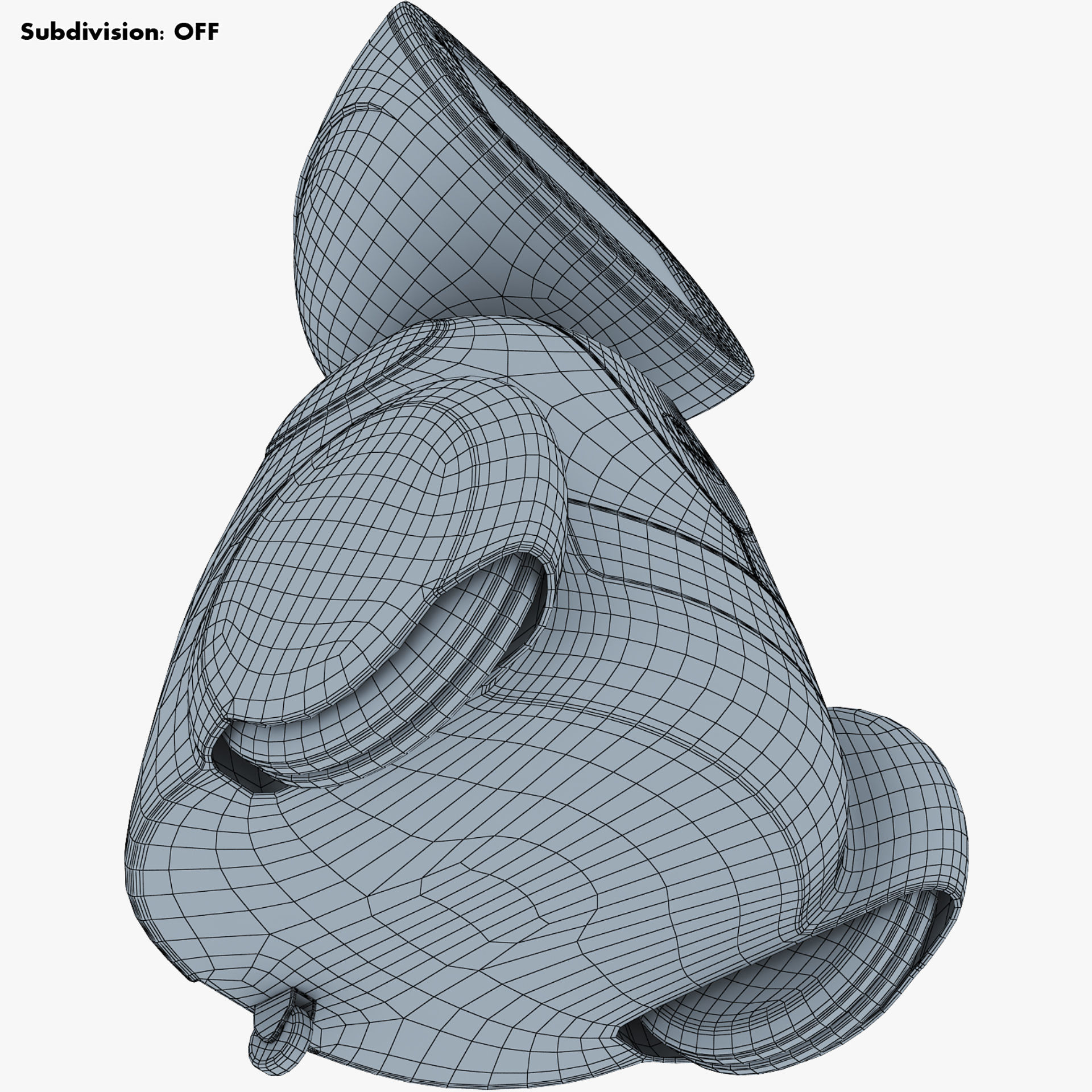 Buddy Robot White M 1 3D model_41