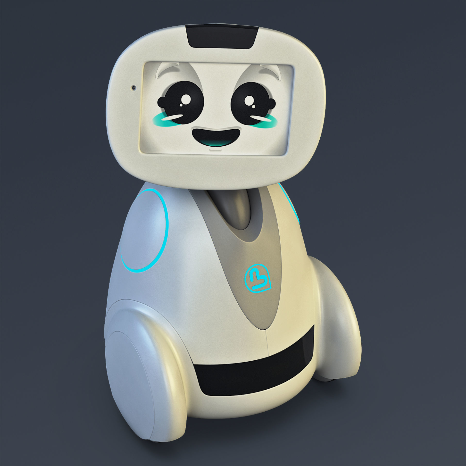 Buddy Robot White M 1 3D model_2