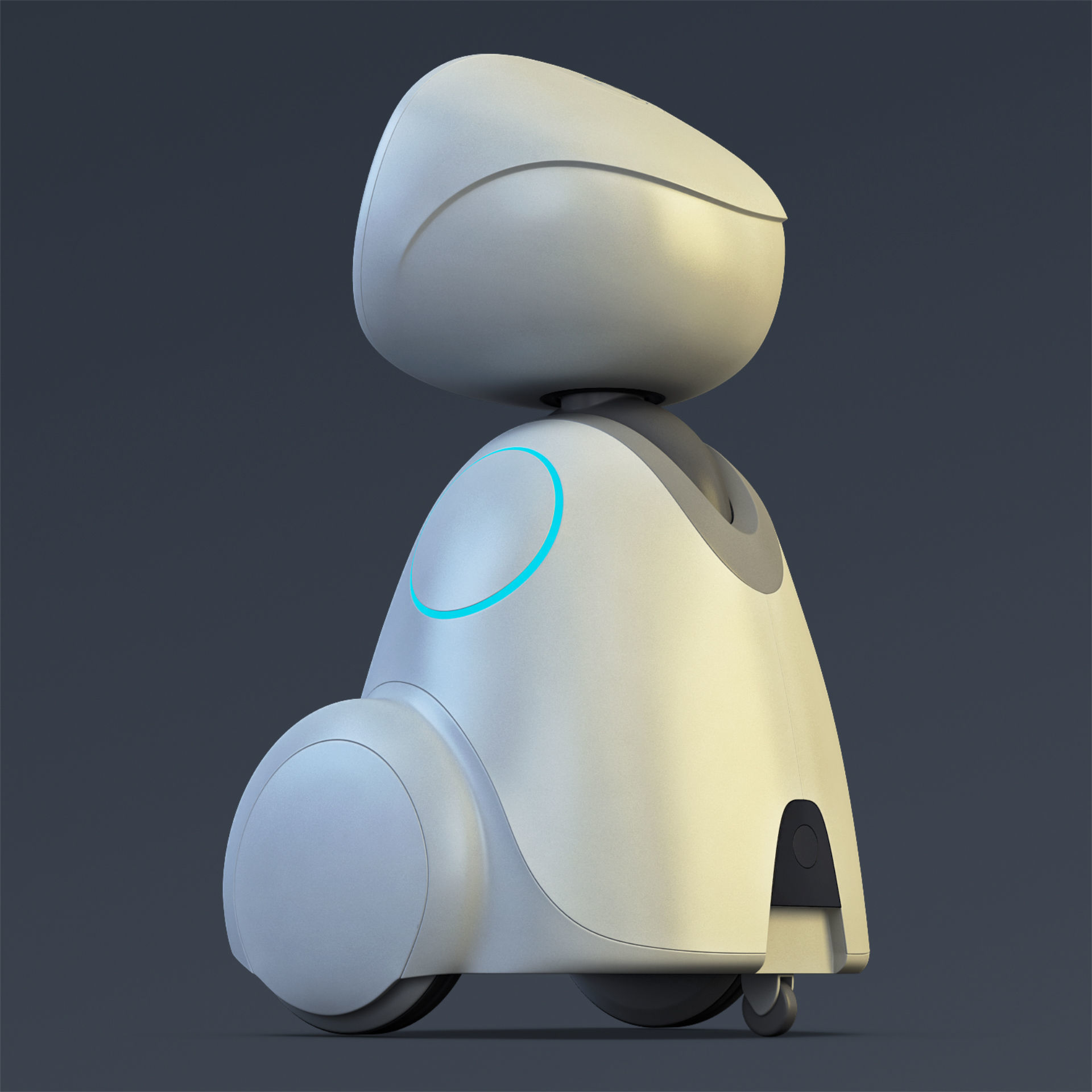 Buddy Robot White M 1 3D model_15