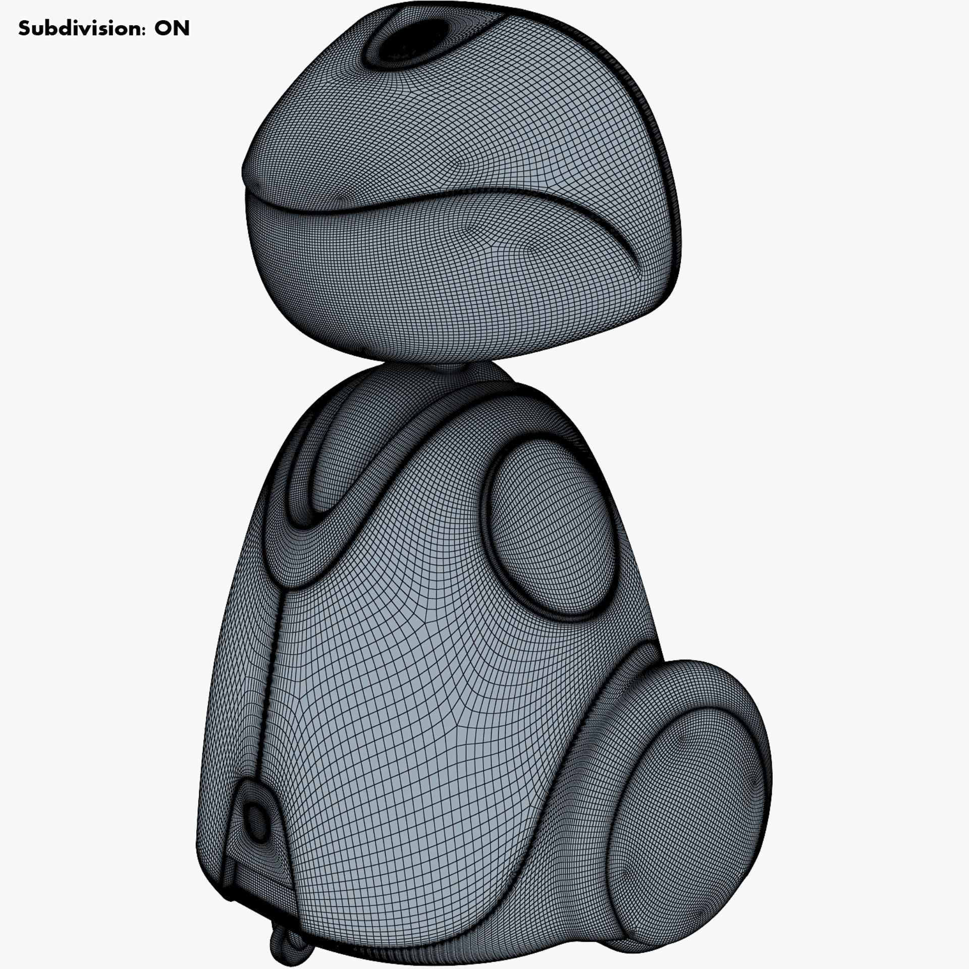 Buddy Robot White M 1 3D model_30