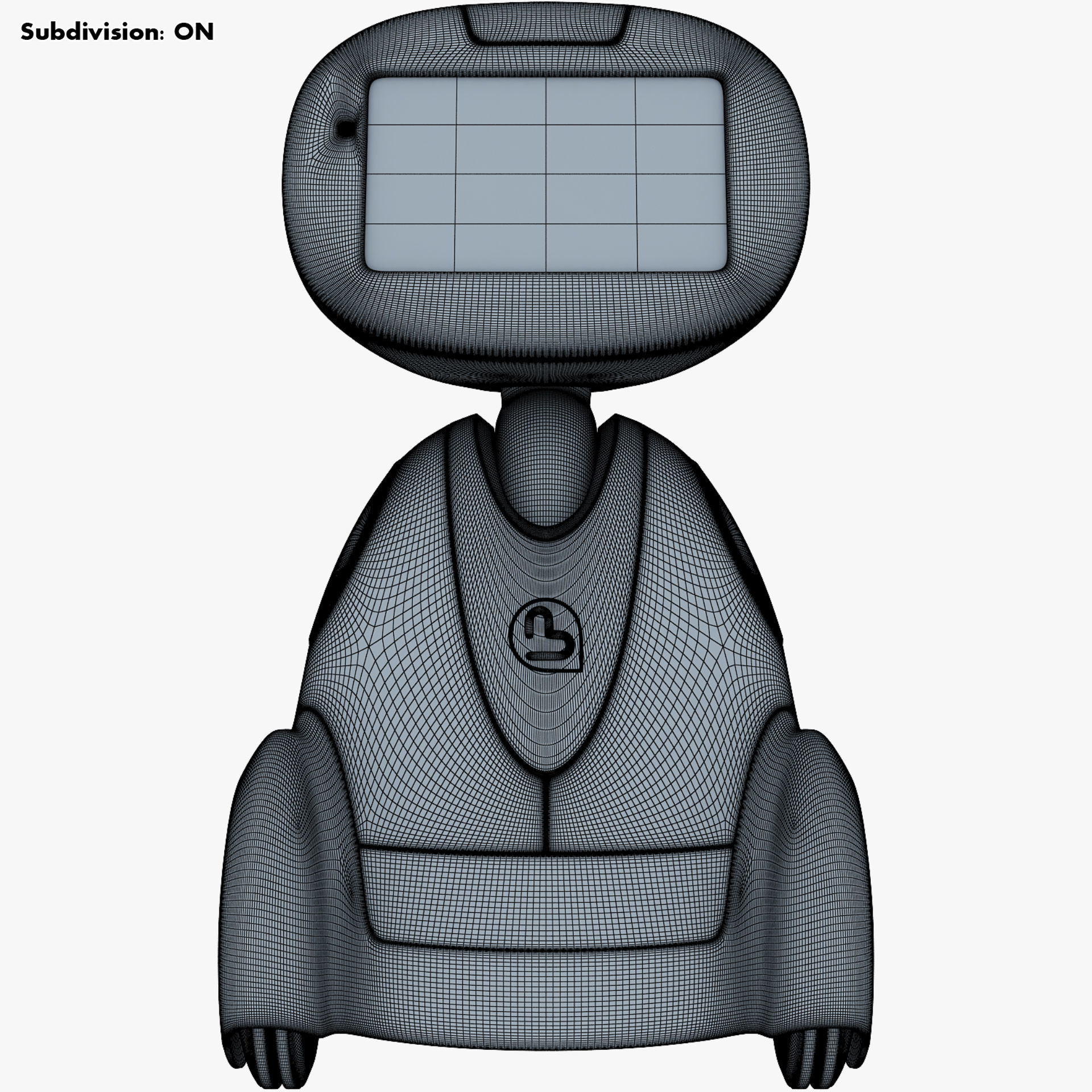 Buddy Robot White M 1 3D model_32