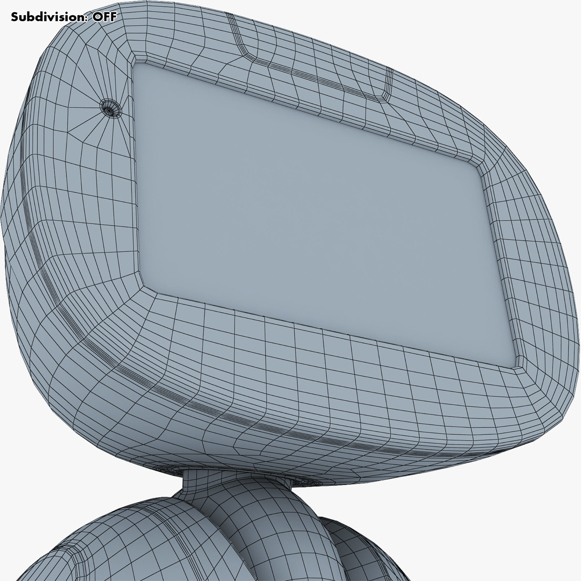 Buddy Robot White M 1 3D model_43