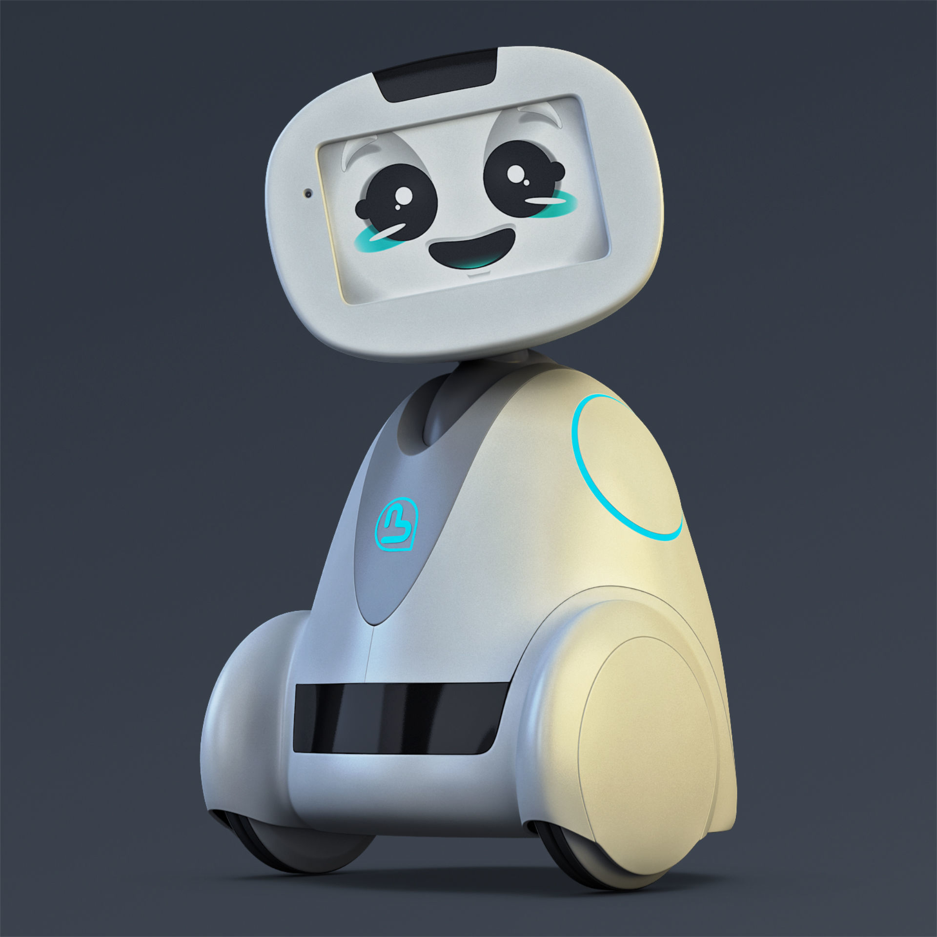 Buddy Robot White M 1 3D model_1