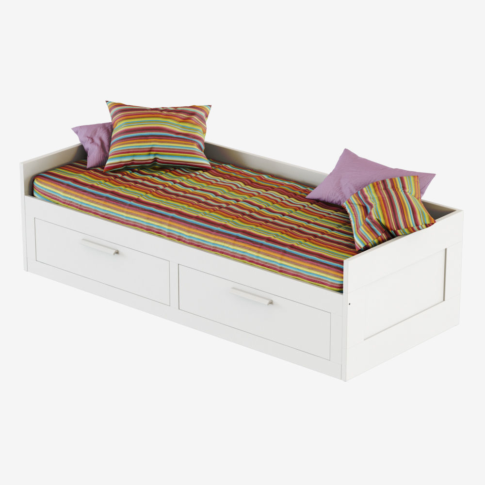 Bed Brimnes 3D model_5