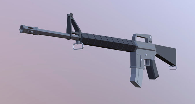M16 Rifle Low-poly 3D model