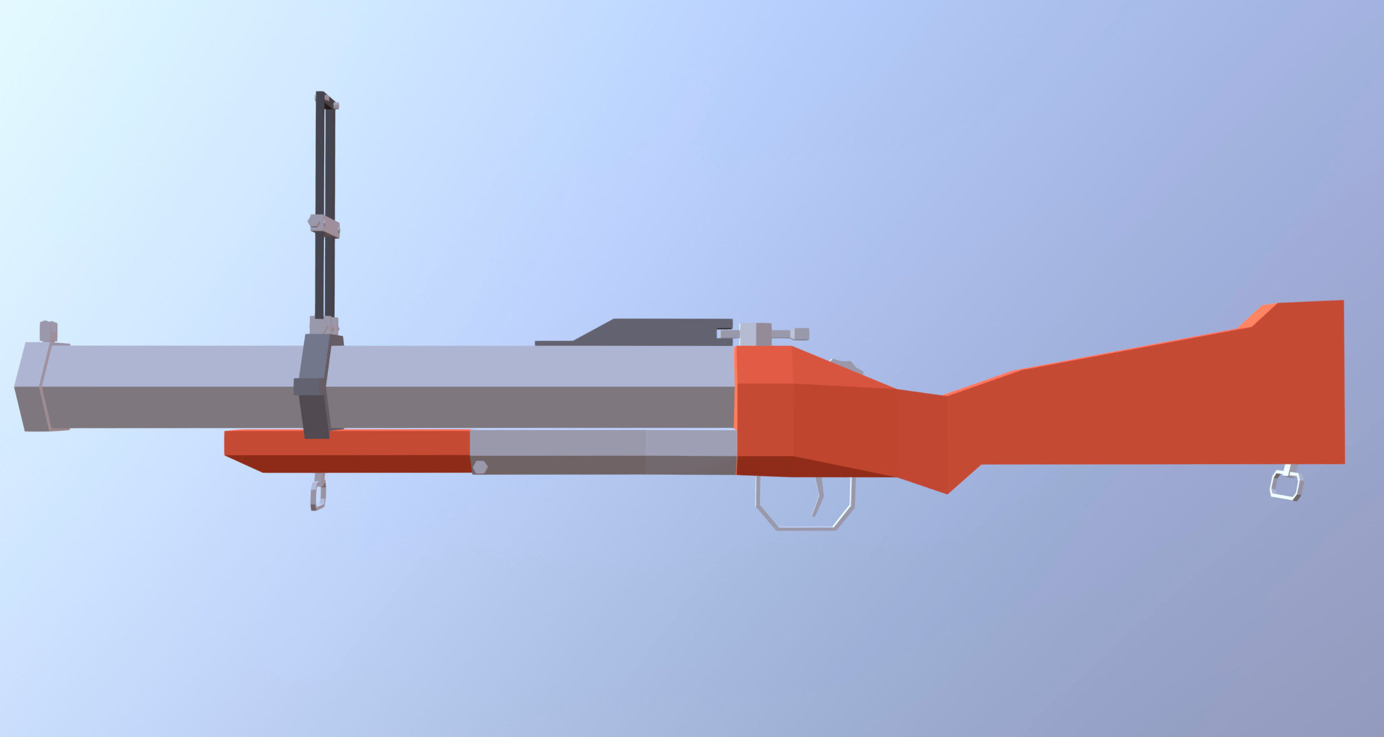 M79 Grenade Launcher Low-poly 3D model_1