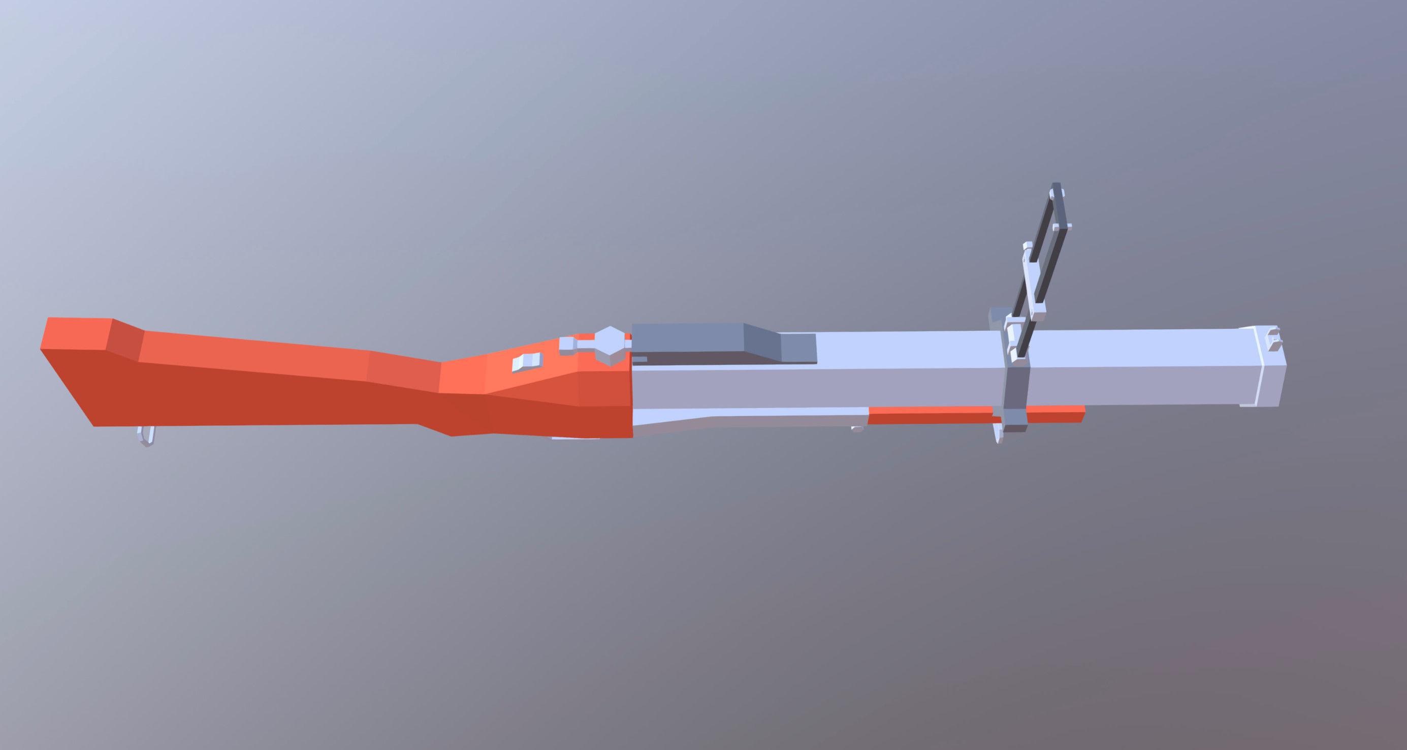 M79 Grenade Launcher Low-poly 3D model_7