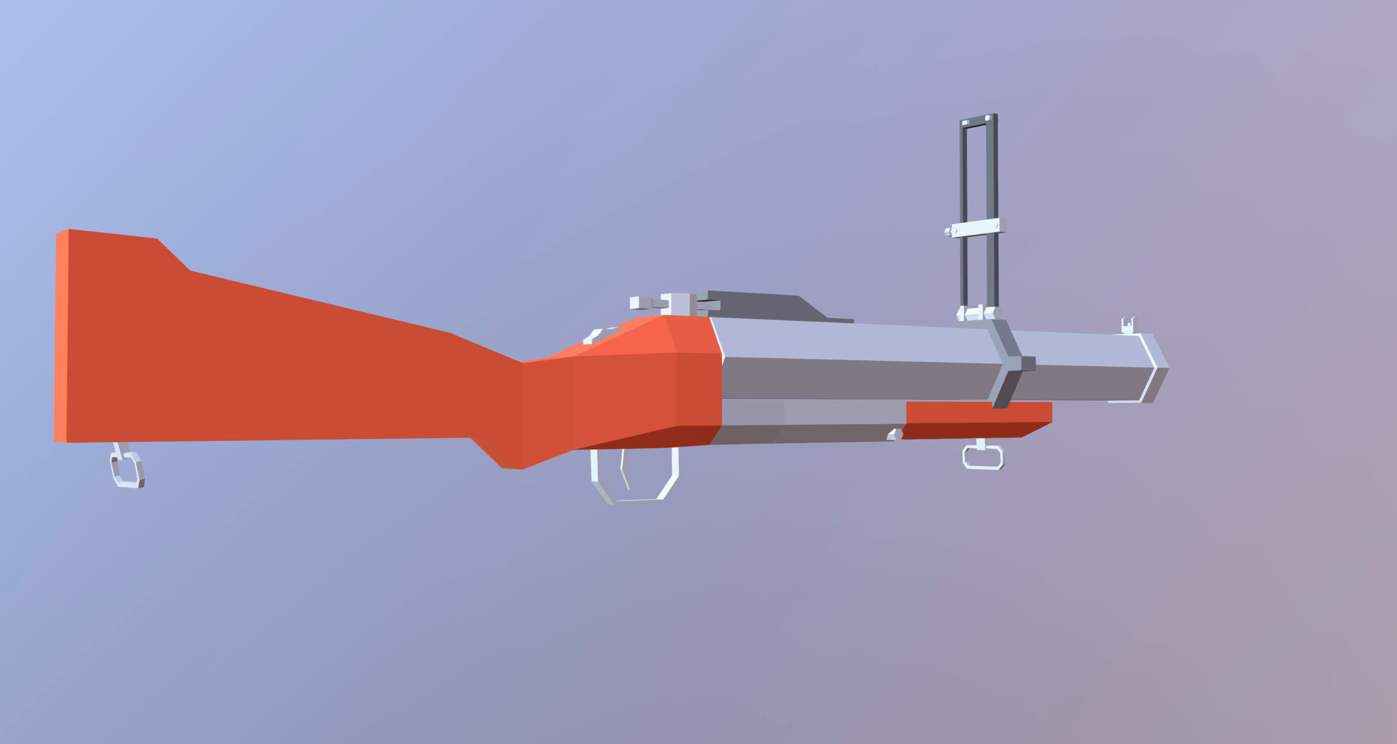 M79 Grenade Launcher Low-poly 3D model_6
