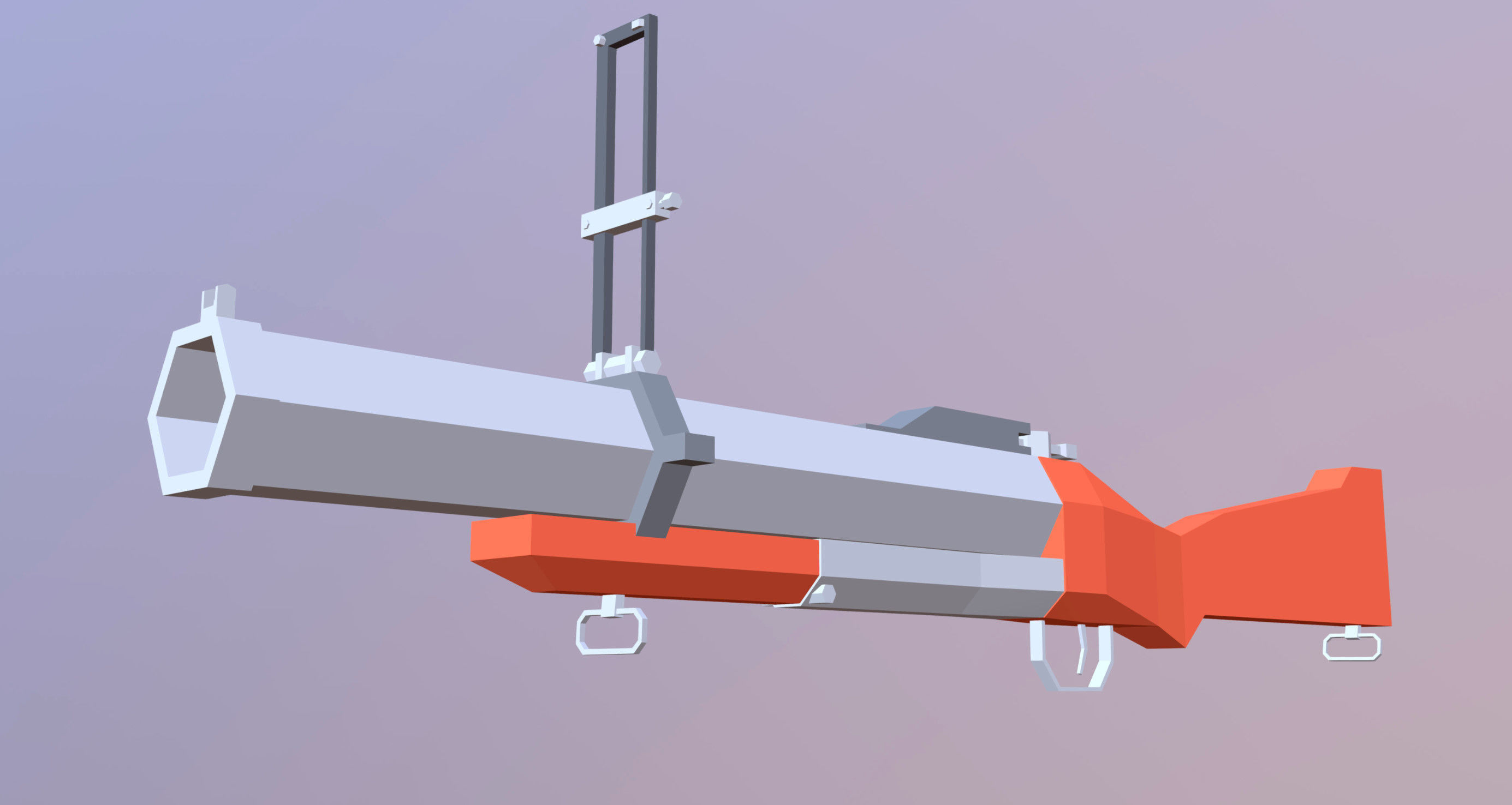 M79 Grenade Launcher Low-poly 3D model_0