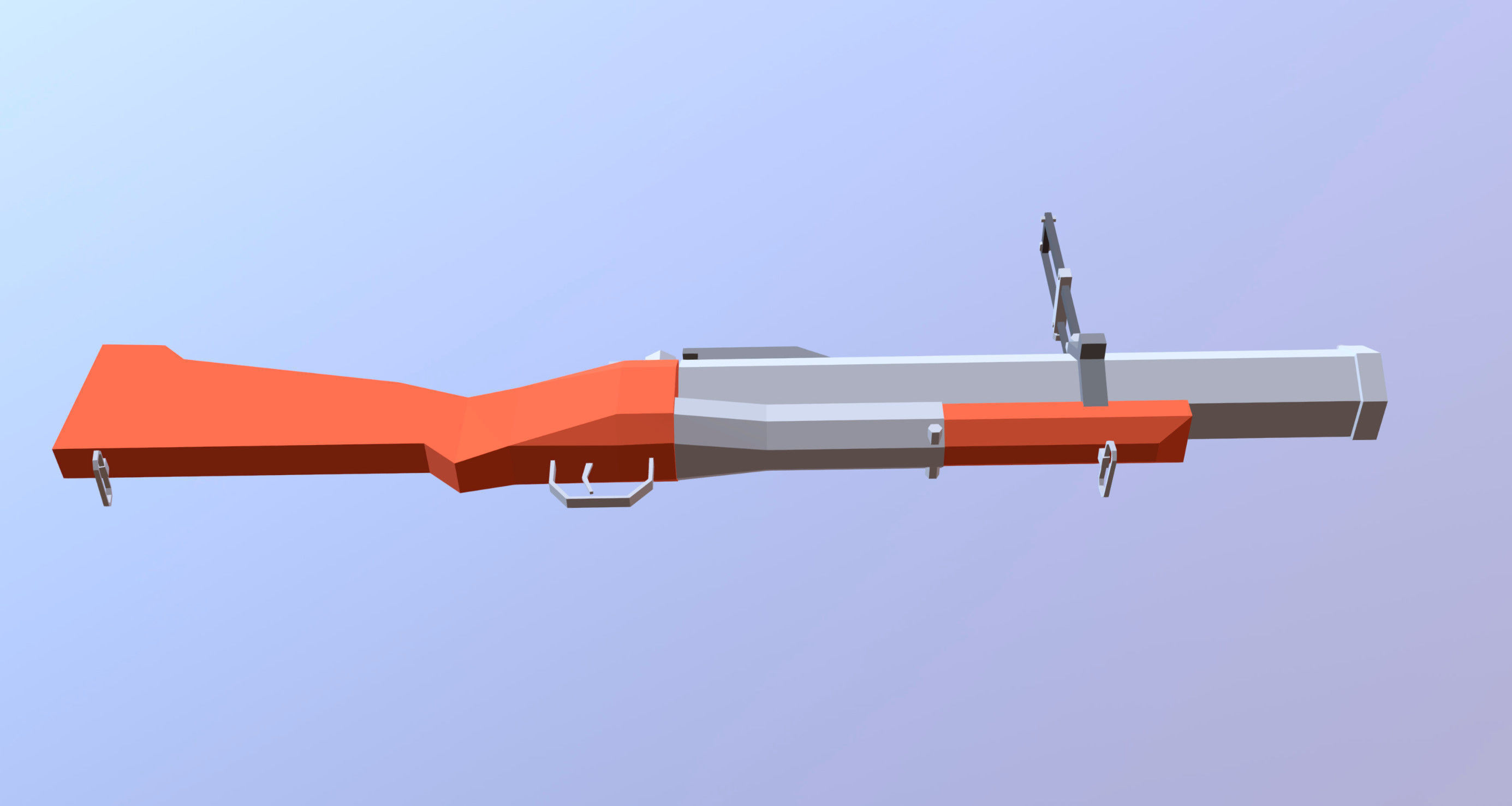 M79 Grenade Launcher Low-poly 3D model_8