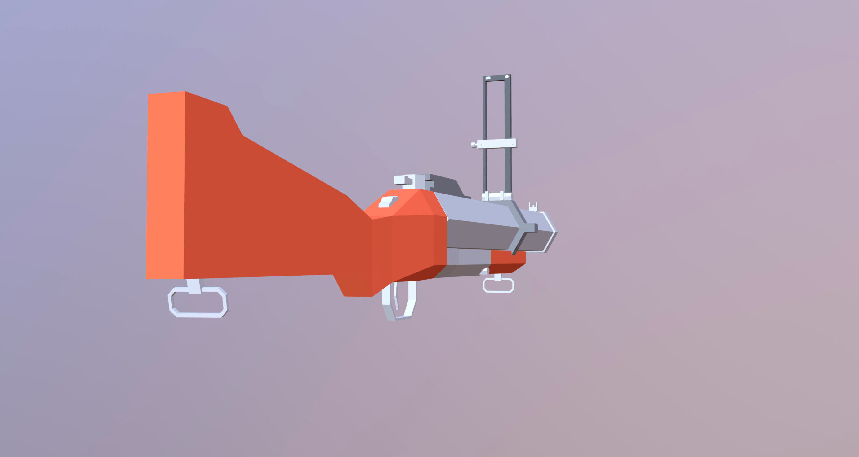 M79 Grenade Launcher Low-poly 3D model_5