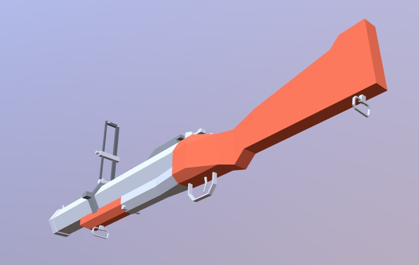 M79 Grenade Launcher Low-poly 3D model_3