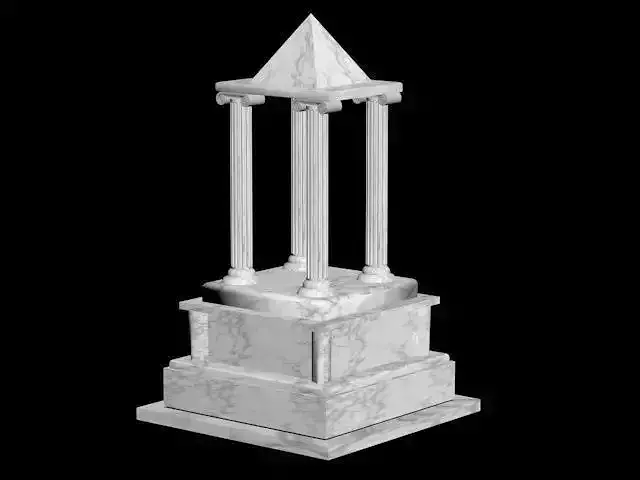 Pillar marble monument