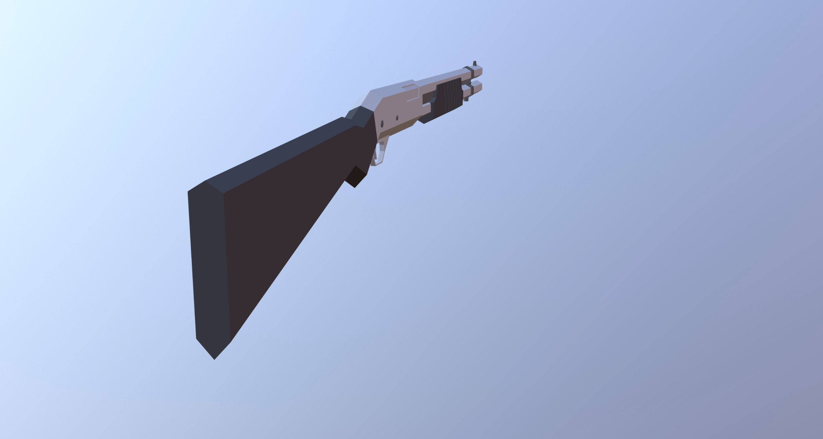 Shotgun Low-poly 3D model_4