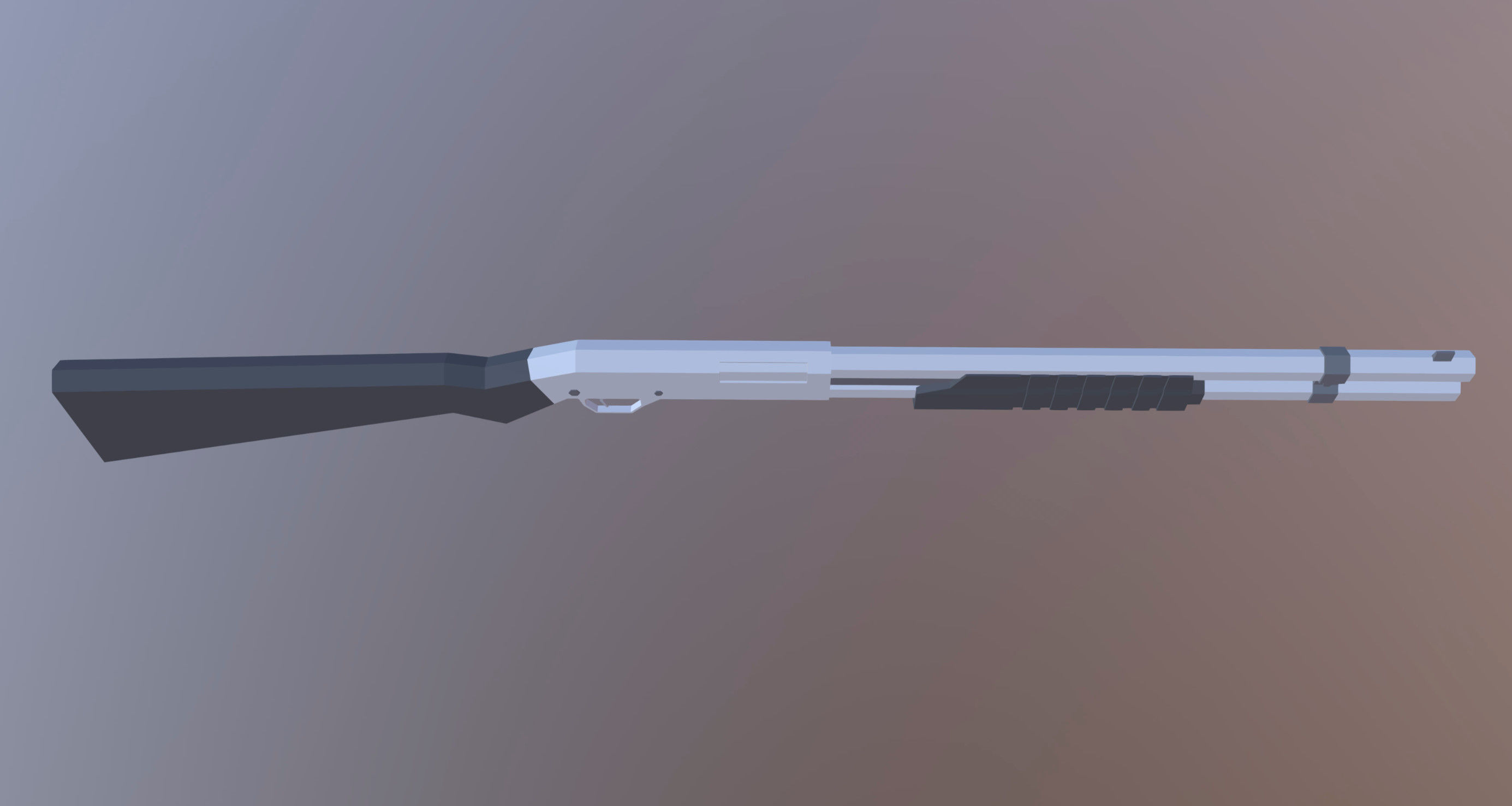Shotgun Low-poly 3D model_6