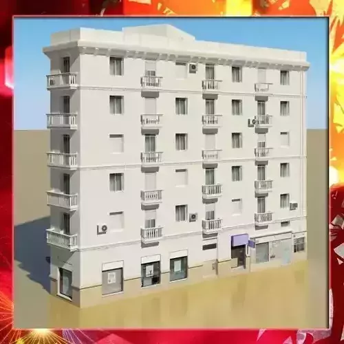 Photorealistic Low Poly Building