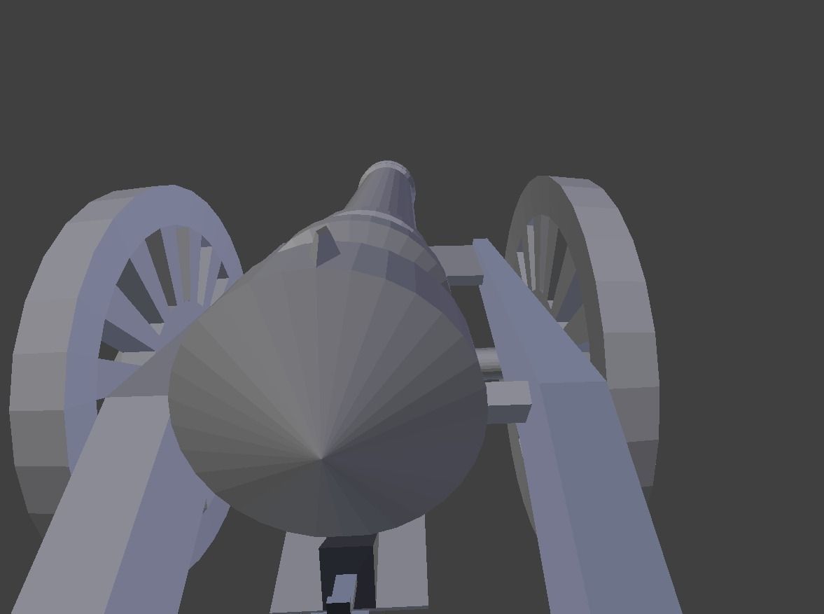 18th Century Field cannon Free low-poly 3D model_3