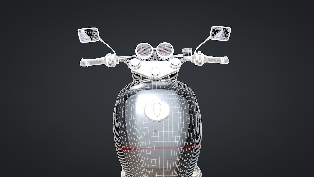 Sport Motorcycle with Rider Rigged C4D 3D model_35