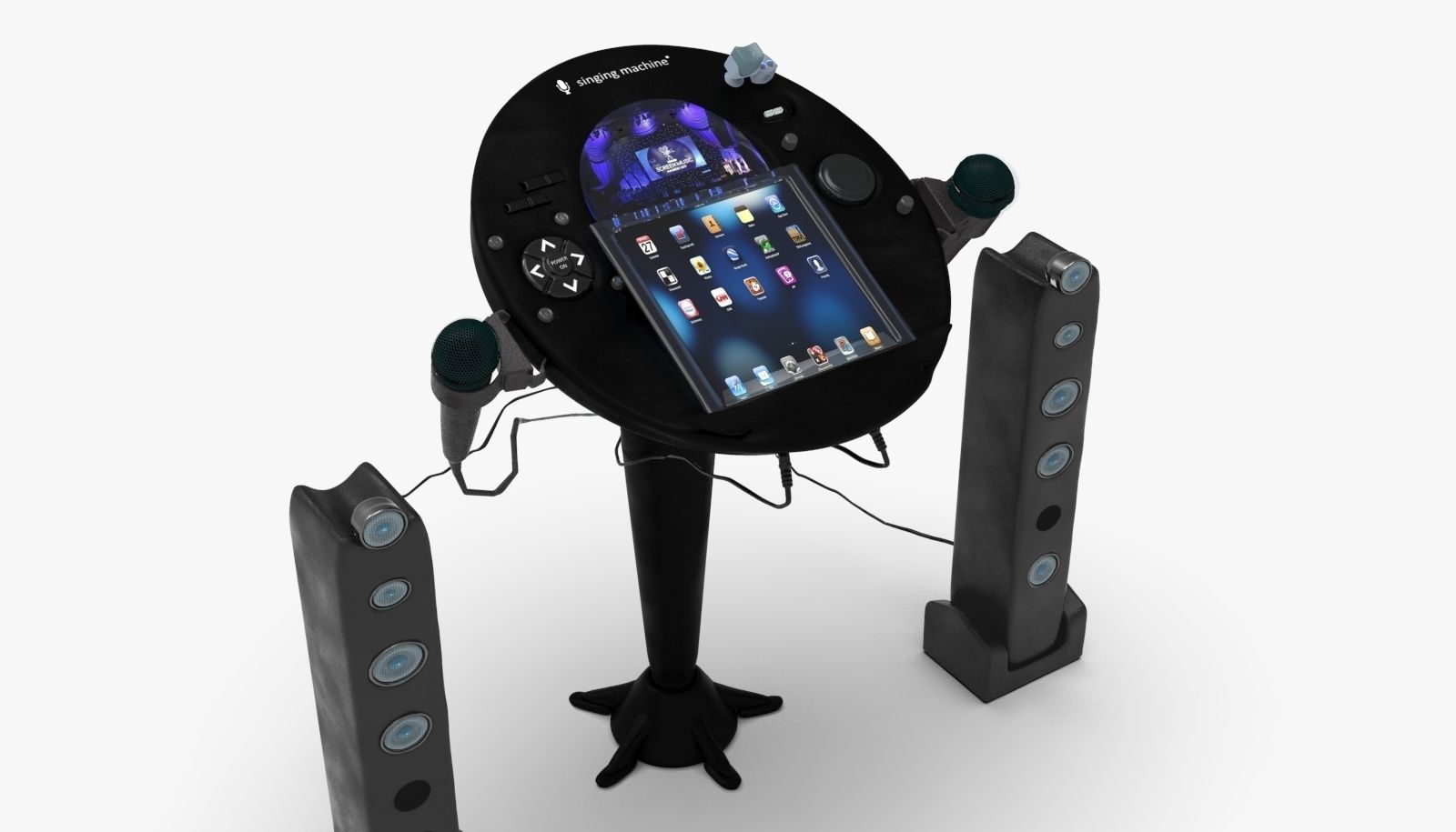 Singing Machine iSM1059BT TFT Display CDG Karaoke Player 3D model_5