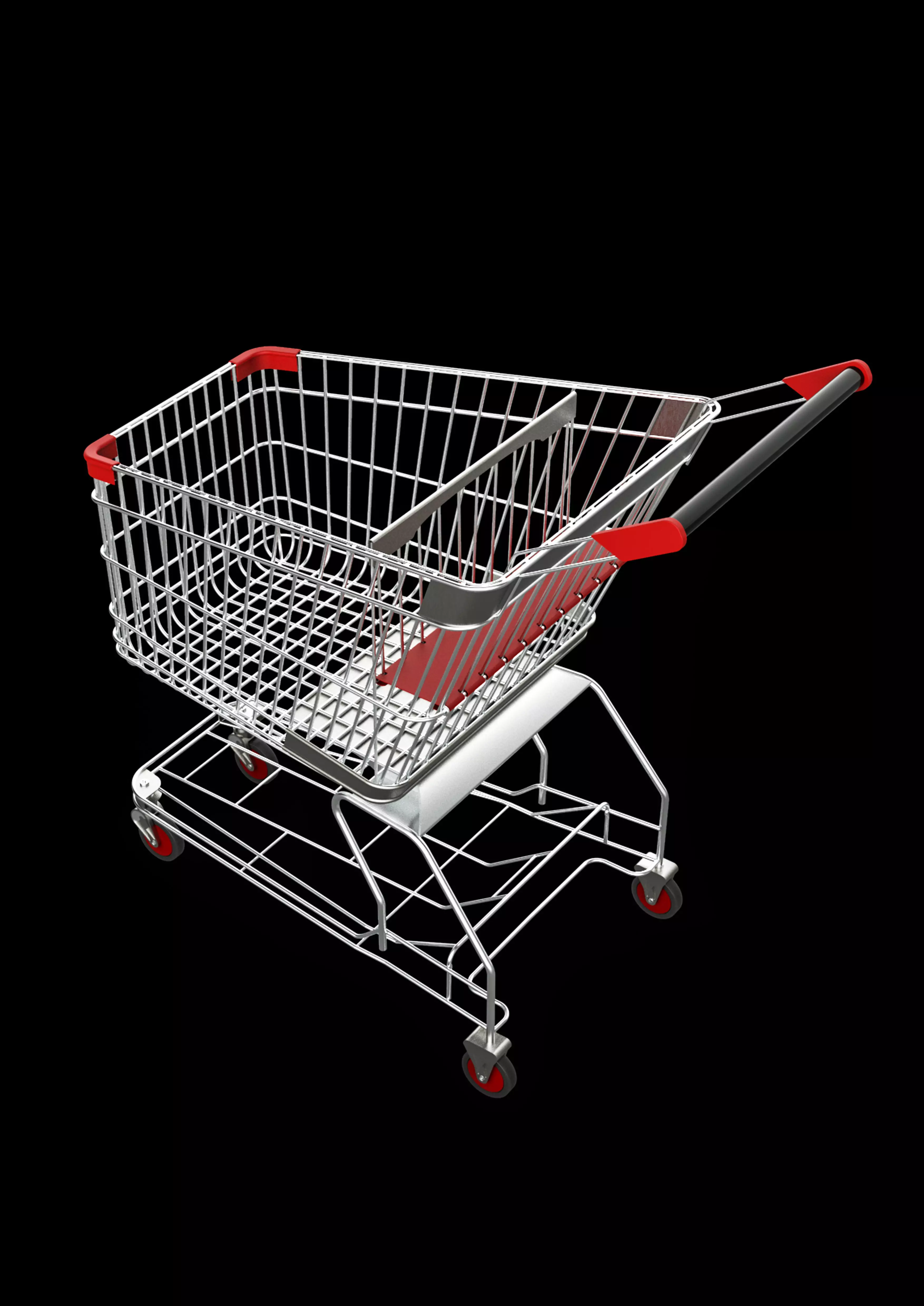 shopping cart 3D model_0