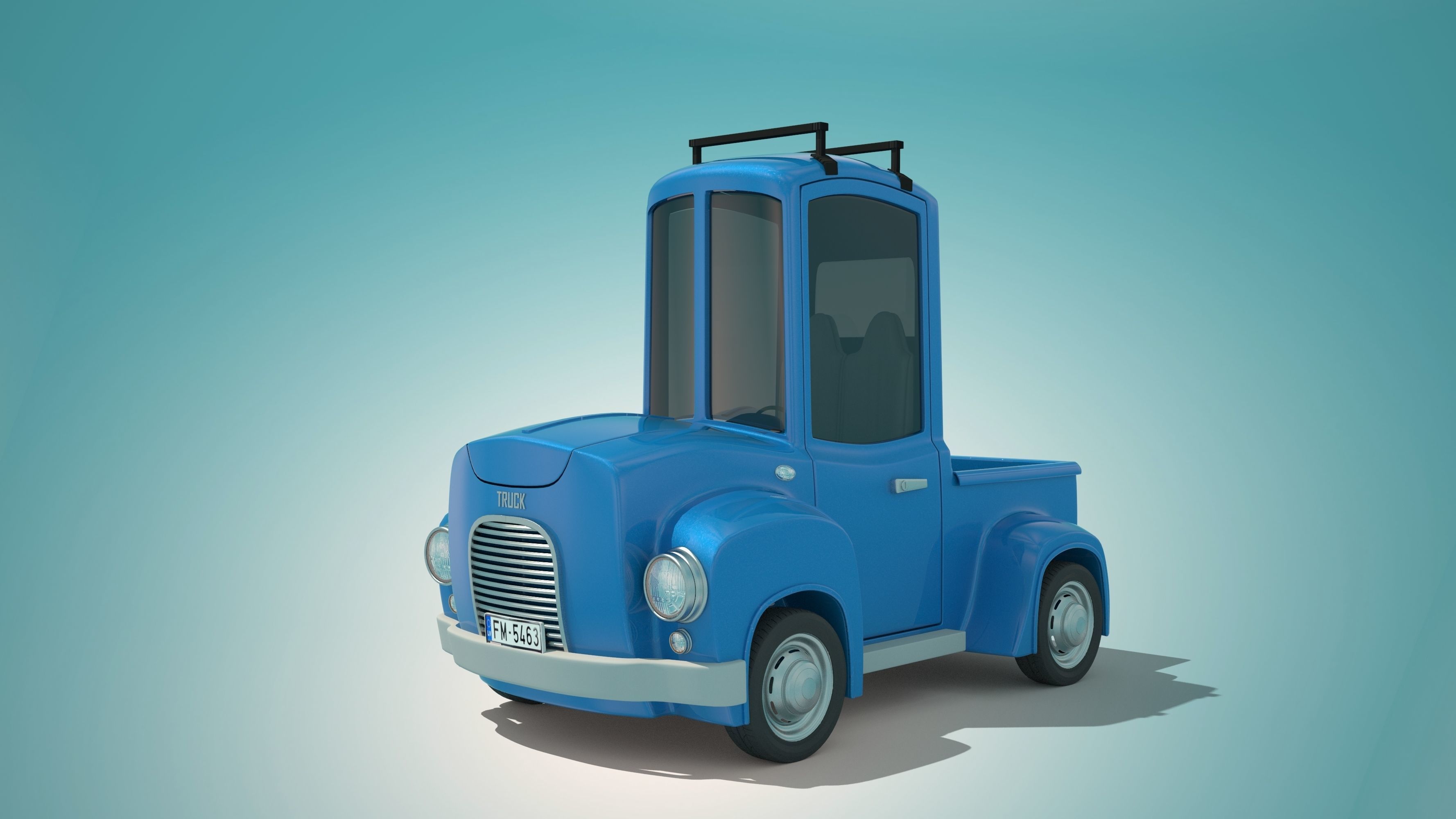 Cartoon Truck 3D model_1
