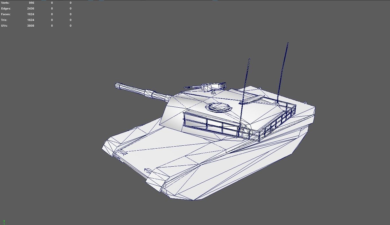 Tank Lowpoly two tanks in game Low-poly 3D model_5