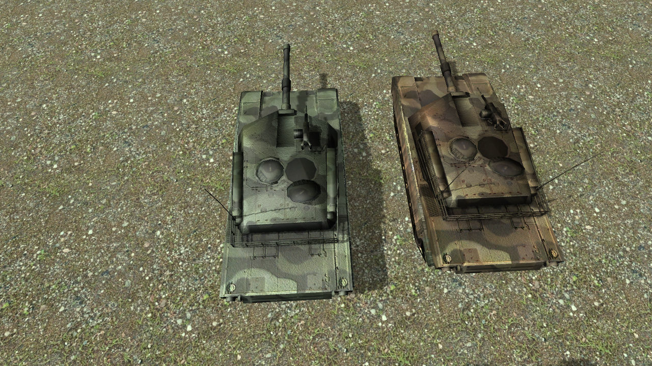 Tank Lowpoly two tanks in game Low-poly 3D model_1