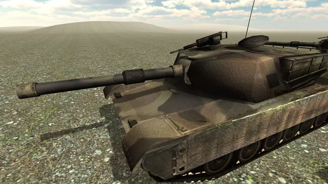Tank Lowpoly two tanks in game Low-poly 3D model_0