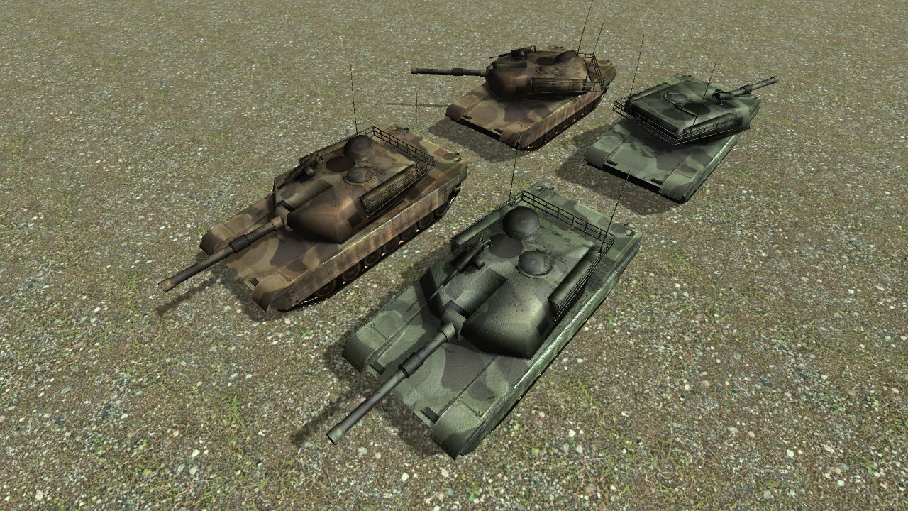 Tank Lowpoly two tanks in game Low-poly 3D model_4