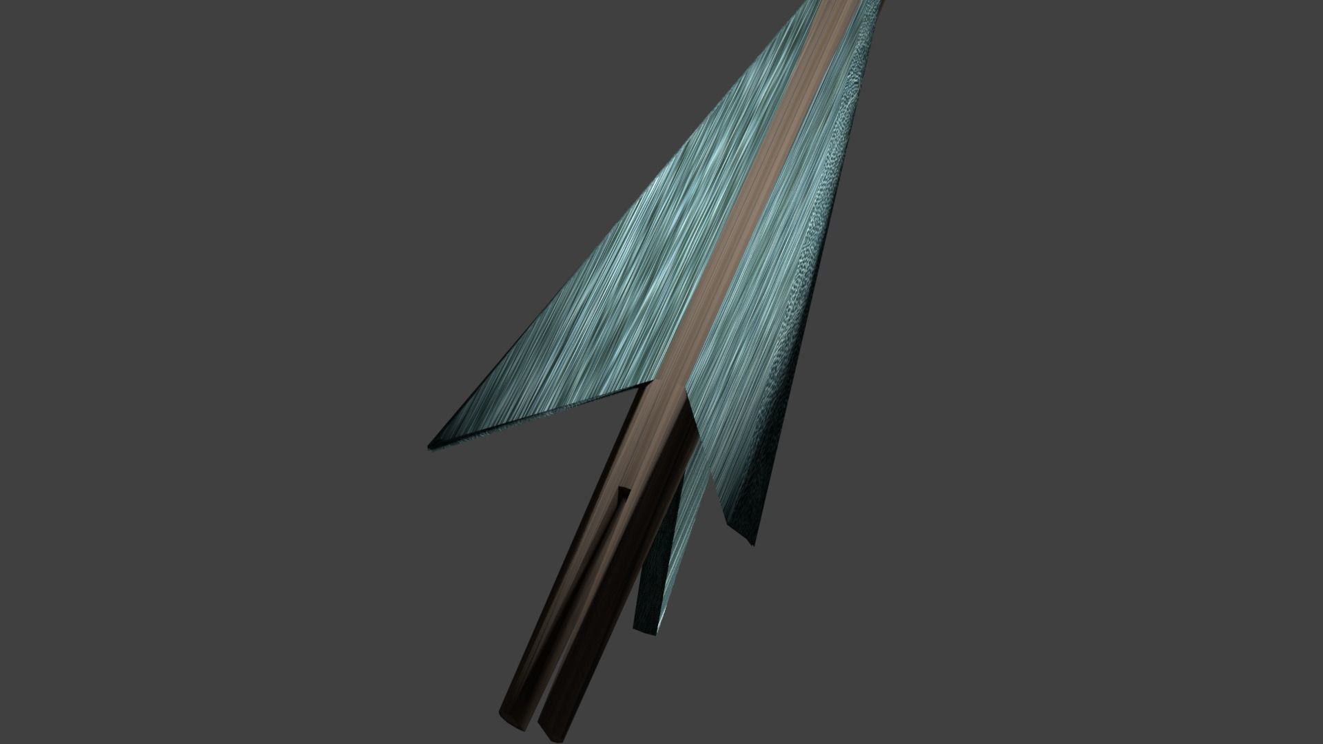 Wooden Arrow Free low-poly 3D model_3