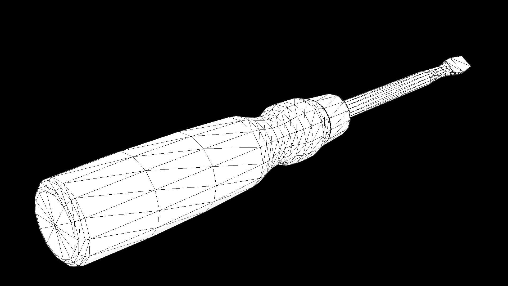 Old Screwdriver PBR Low-poly 3D model_3