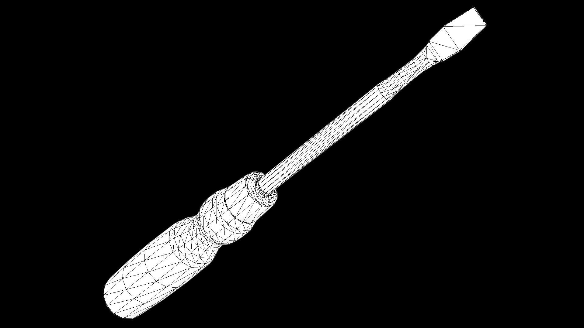 Old Screwdriver PBR Low-poly 3D model_2