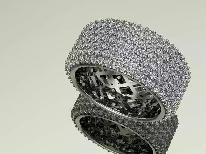 Pave eternity band size 7