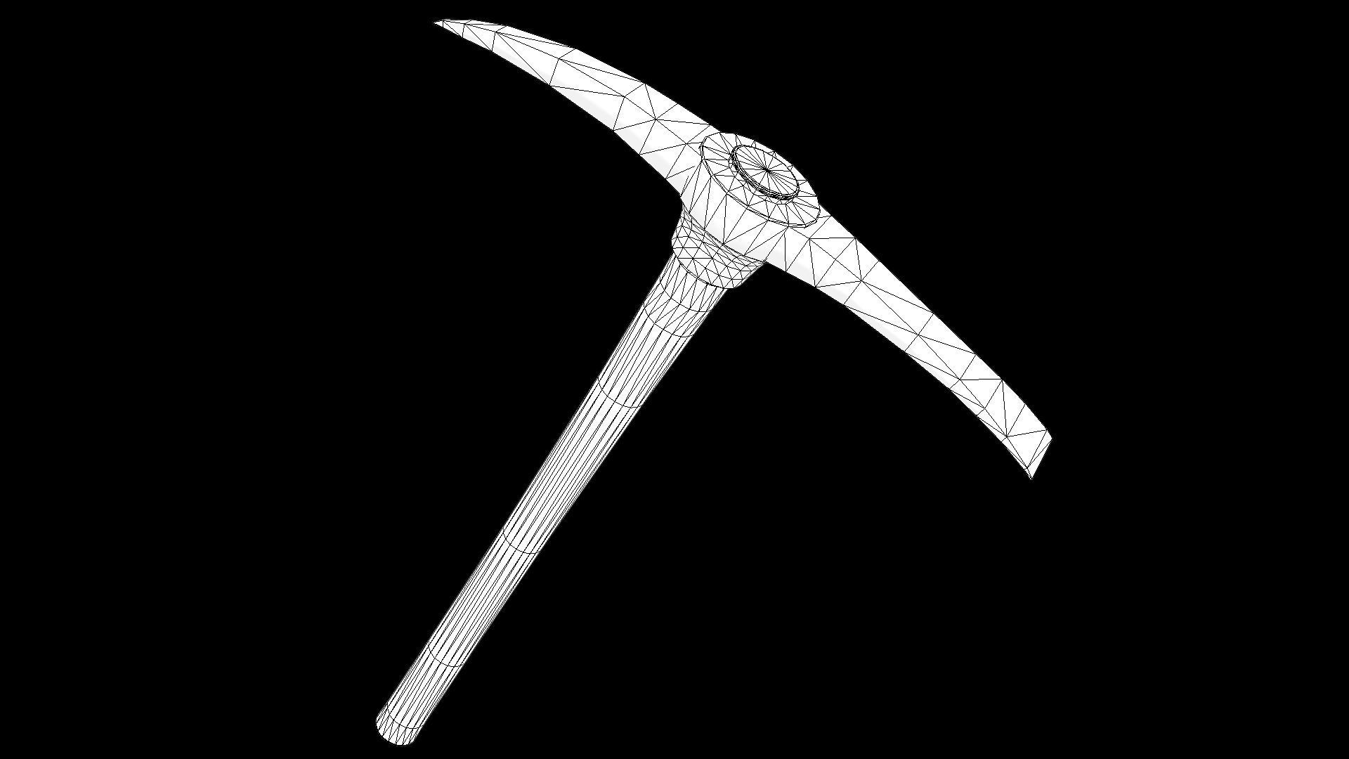 Old Pickaxe PBR Low-poly 3D model_2