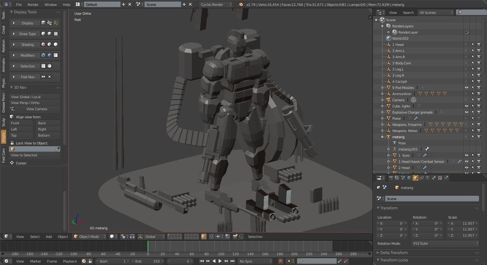 Spartan Class Mech Unit-01 Sator Low-poly 3D model_23